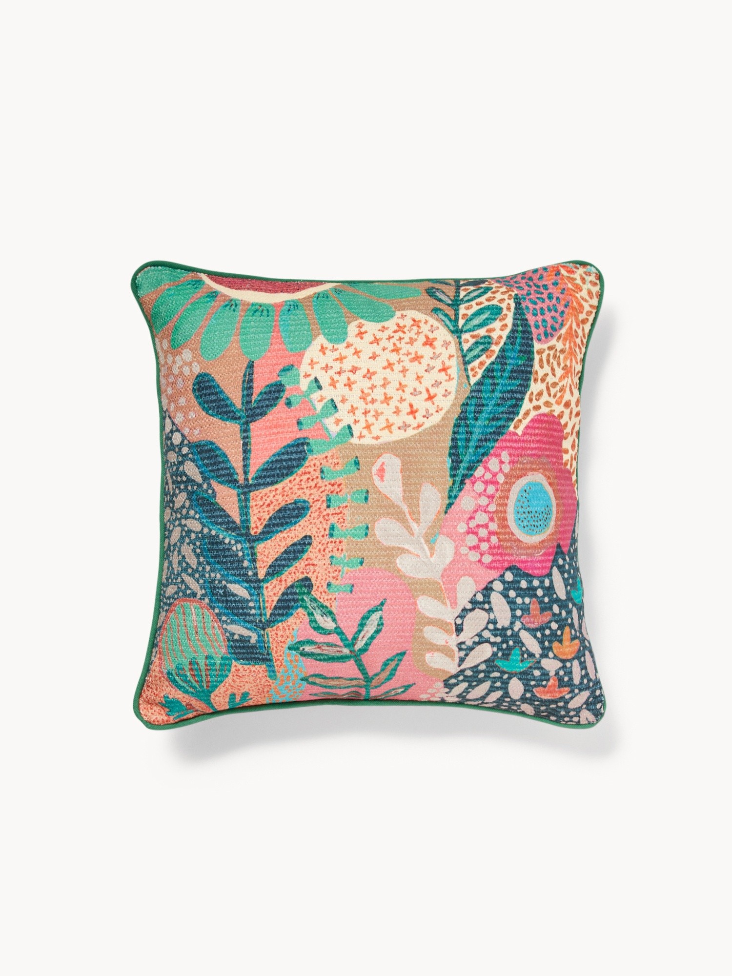 Botanical print cushion, 50x50cm - Discounted Price, Multicolor, large image number 0