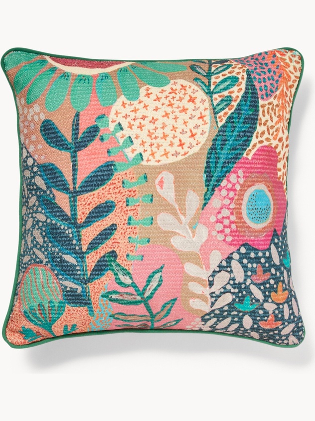 Botanical print cushion, 50x50cm - Discounted Price