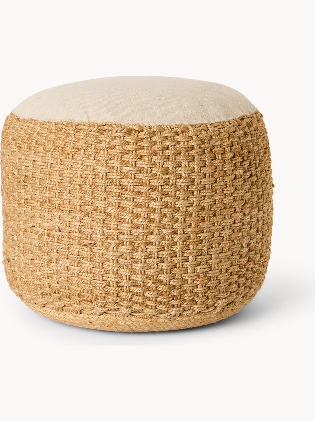 Pouf in juta naturale