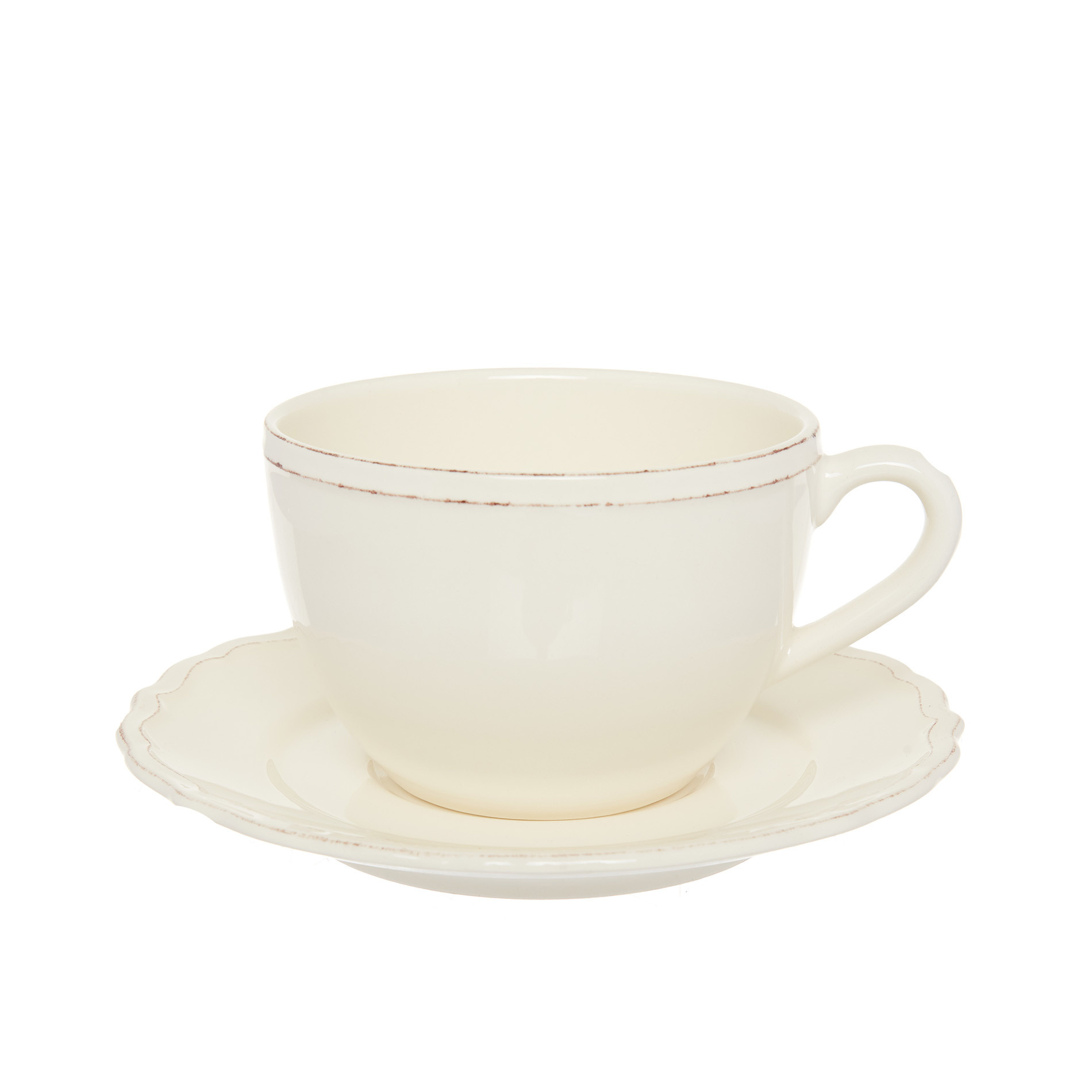 Dona Maria ceramic breakfast bowl, White Cream, large image number 0