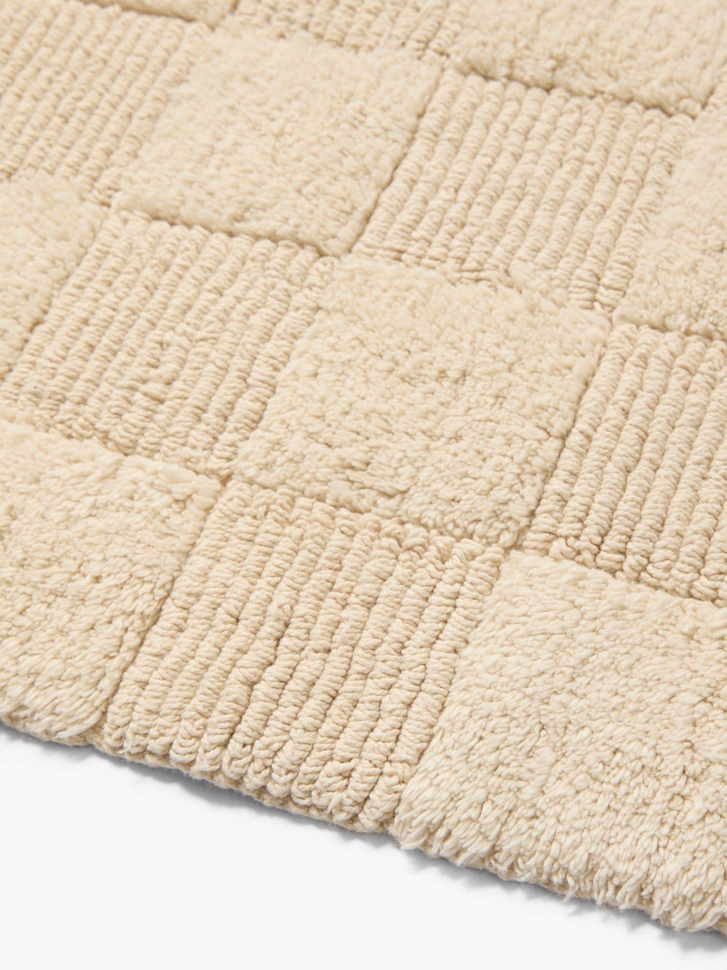 Tappeto bagno in cotone con trama a scacchiera - Prezzo di lancio, Ecr&ugrave;, large image number 1