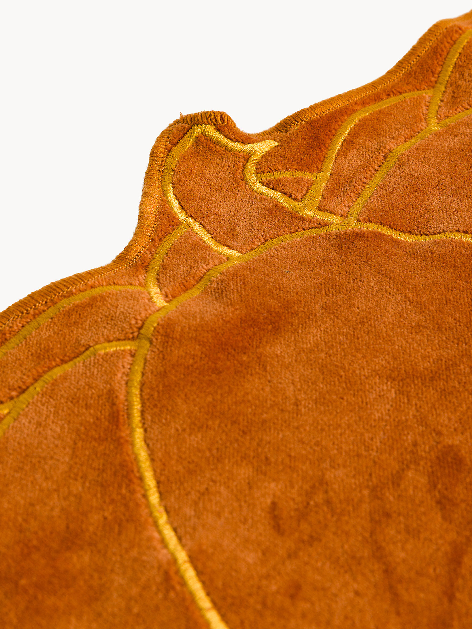 Pumpkin-shaped velvet placemat, Multicolor, large image number 1