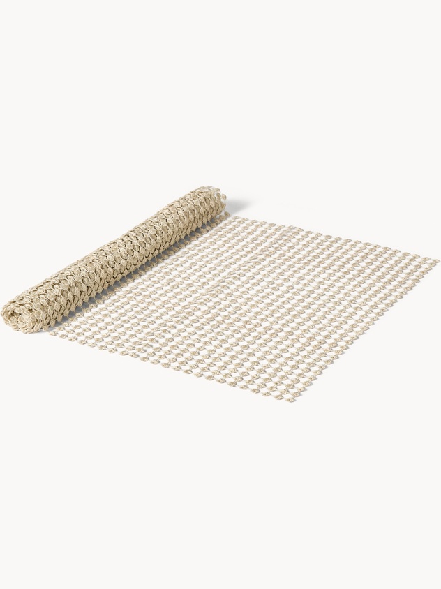 Runner traforato in lurex champagne