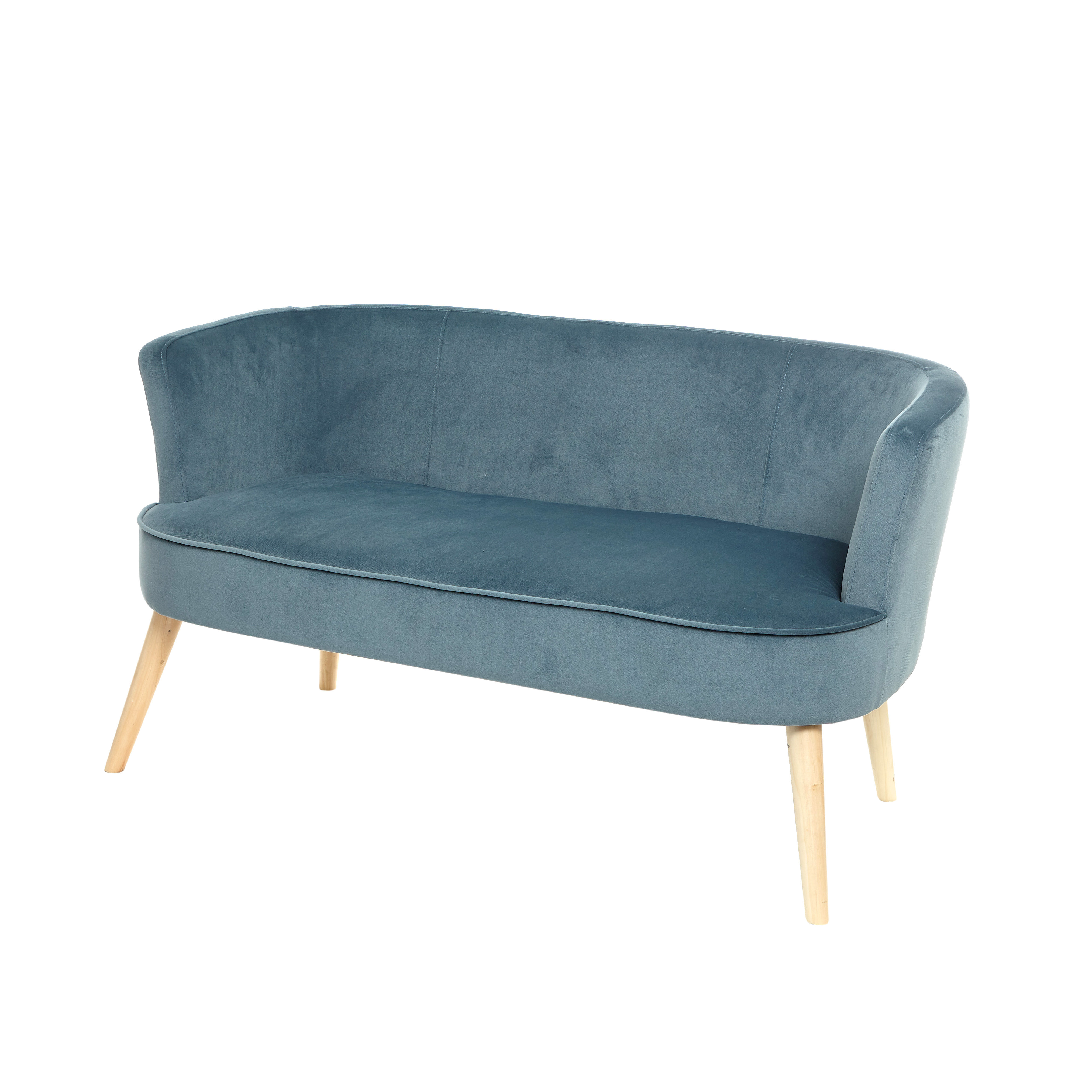 New Juju velvet sofa, Blue, large image number 0