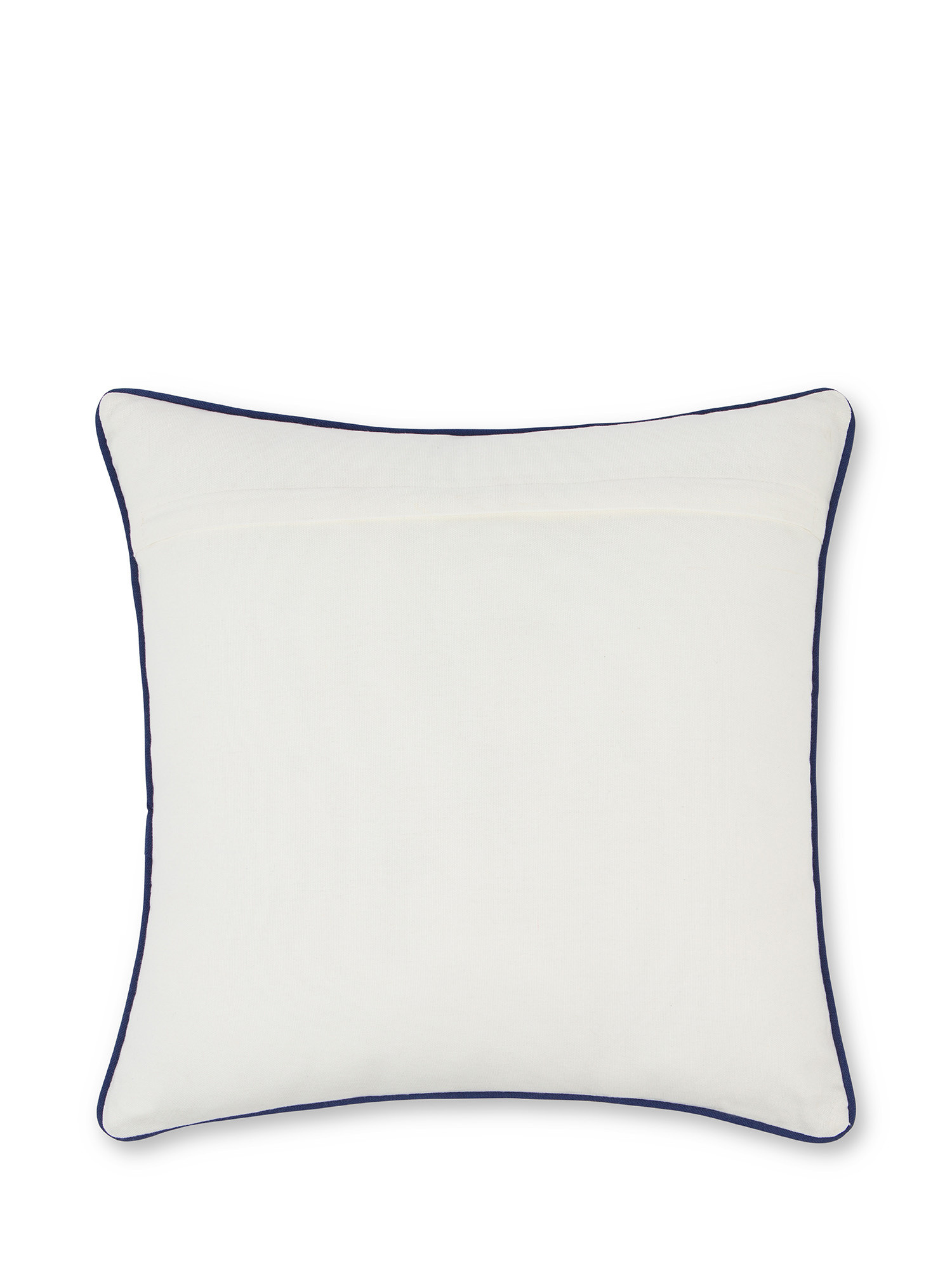 Embroidered cushion with marine motif 45x45cm, White, large image number 1