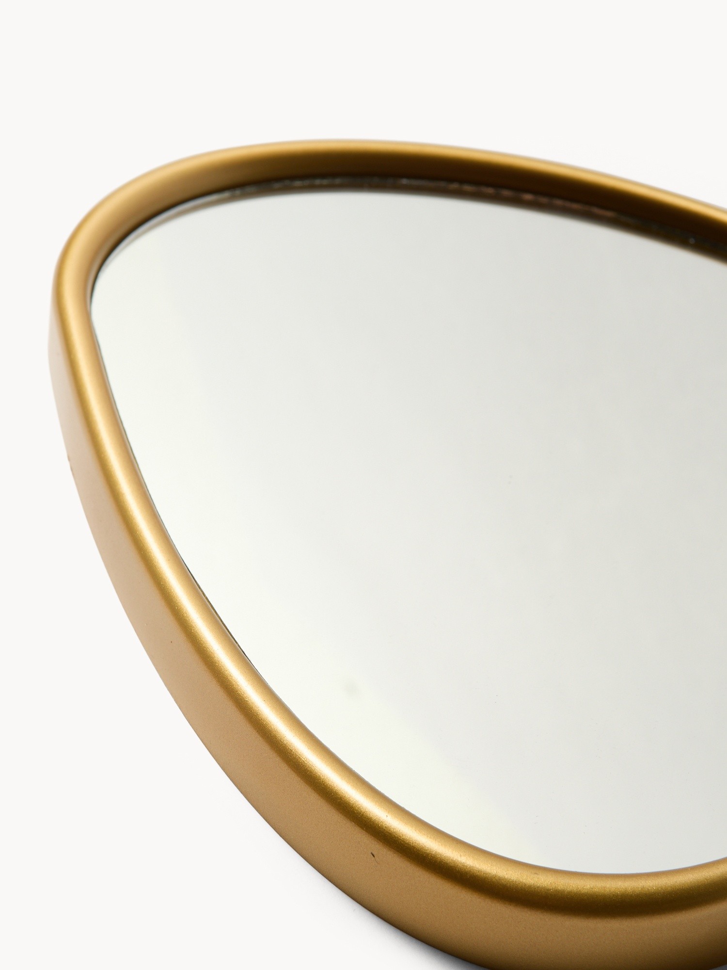 Set of 3 gold-framed mirrors, Transparent, large image number 1