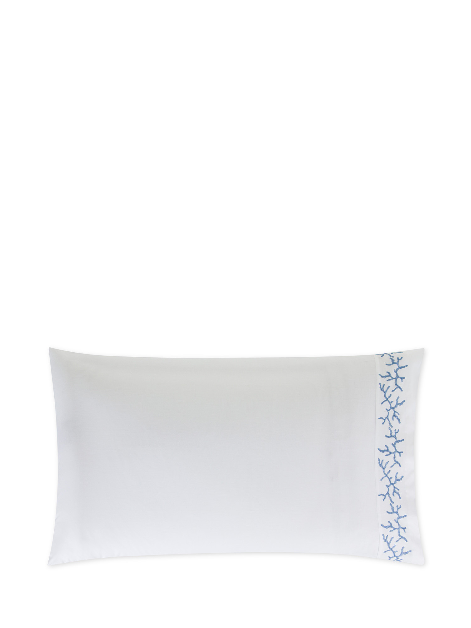 Pillowcase with coral embroidery, White, large image number 0