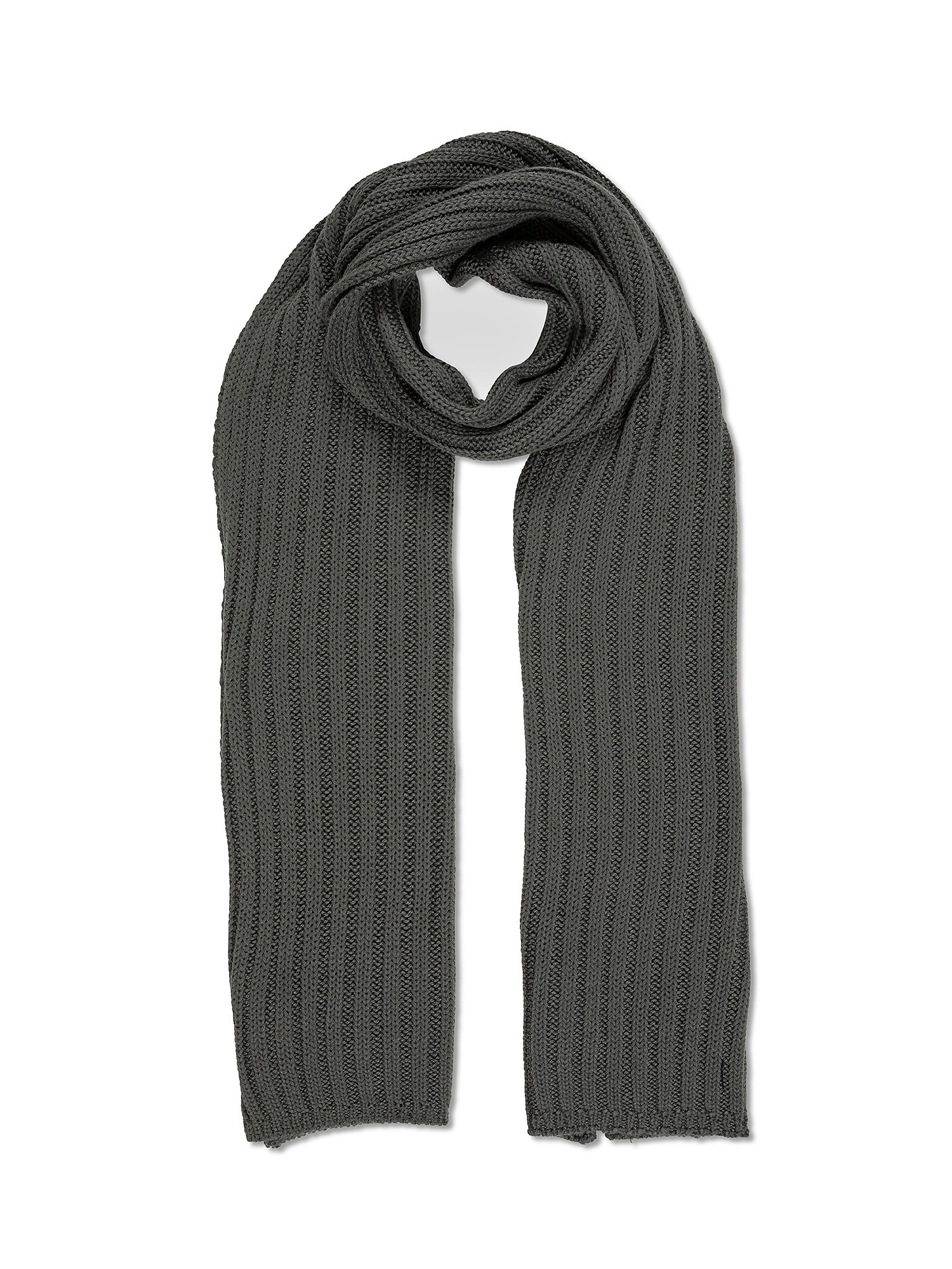 Ribbed wool scarf, Grey, large image number 0