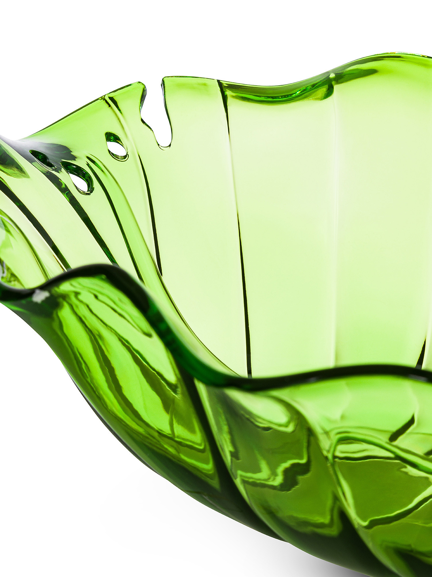 Insalatiera in plastica verde Leaf, Verde, large image number 1