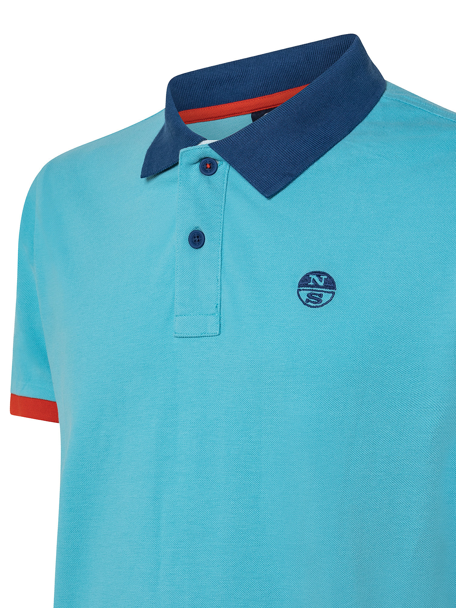 Polo manica corta con logo, Blu, large image number 2