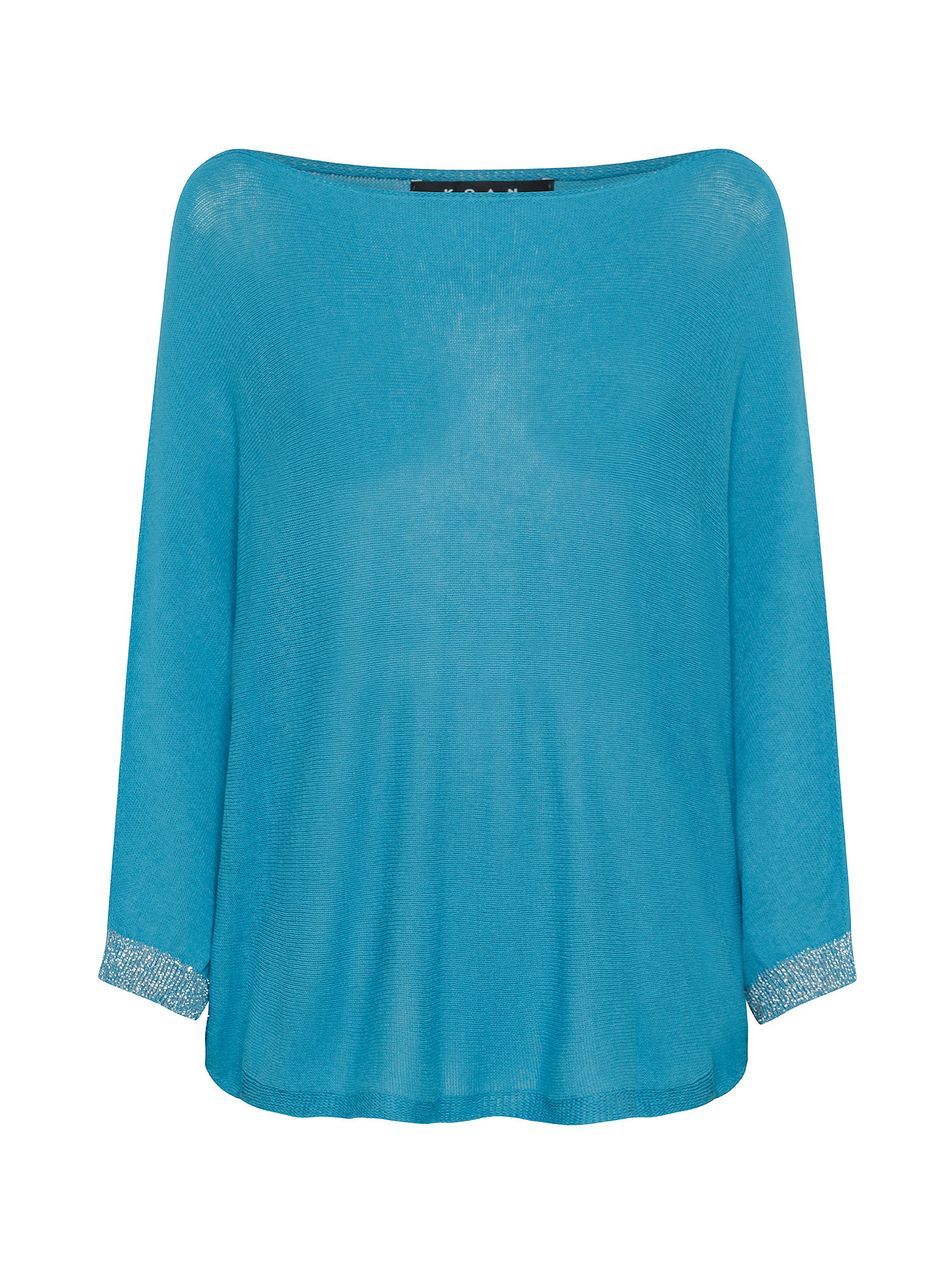 Sweater with lurex, Turquoise, large image number 0