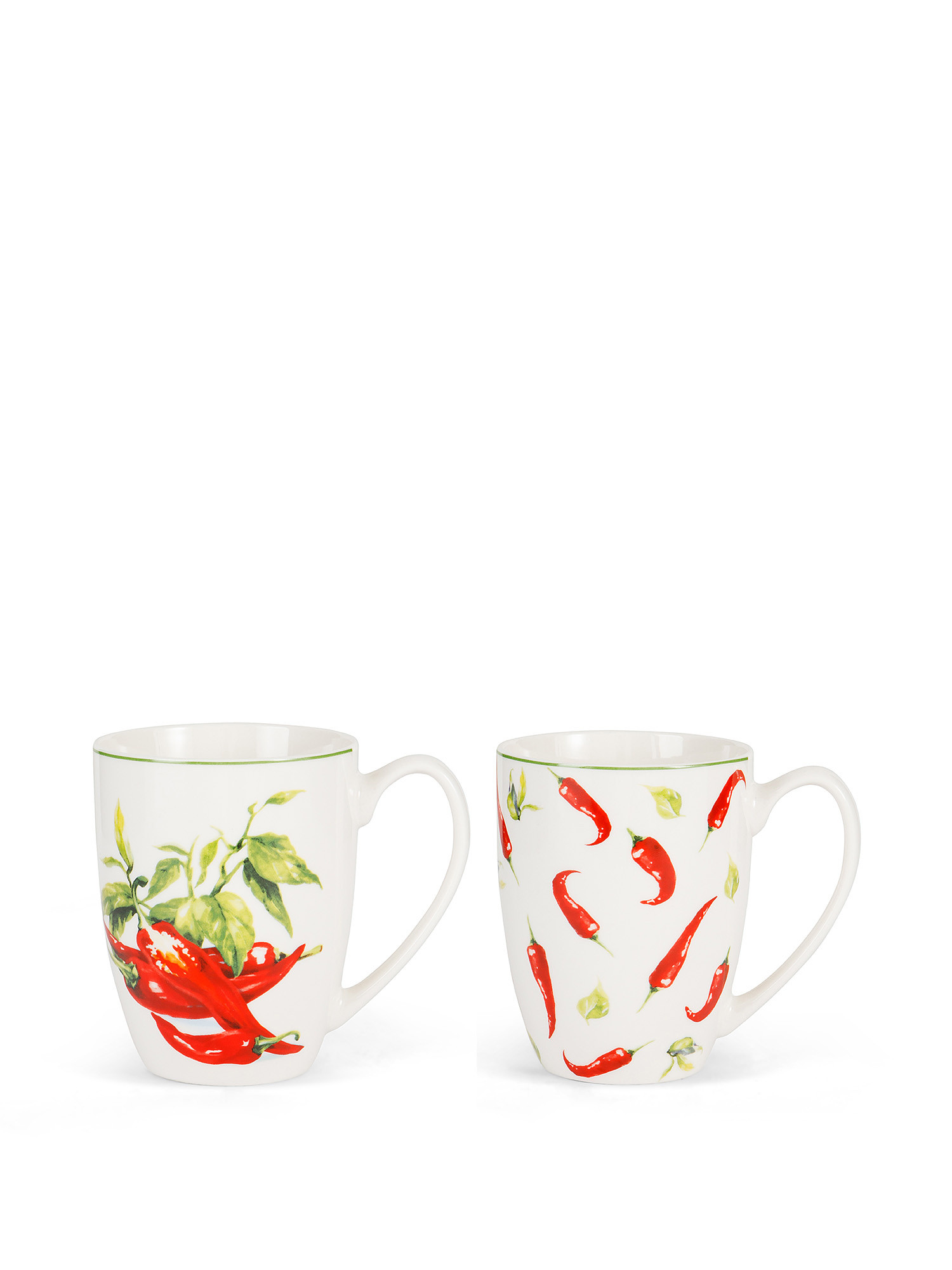 Mug in new bone china with chillies motif, White, large image number 0