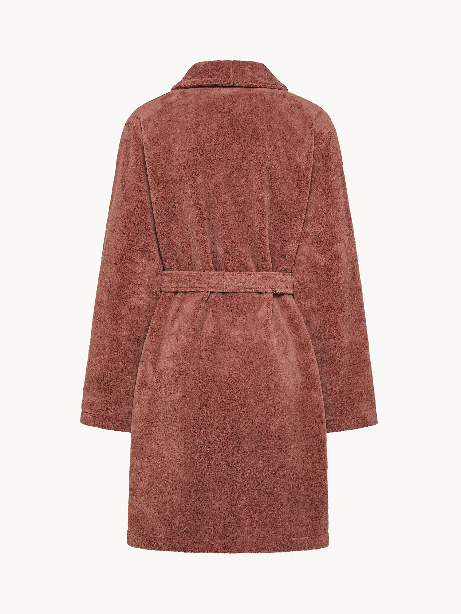 Fleece robe with kimono neckline, Antique Pink, large image number 1