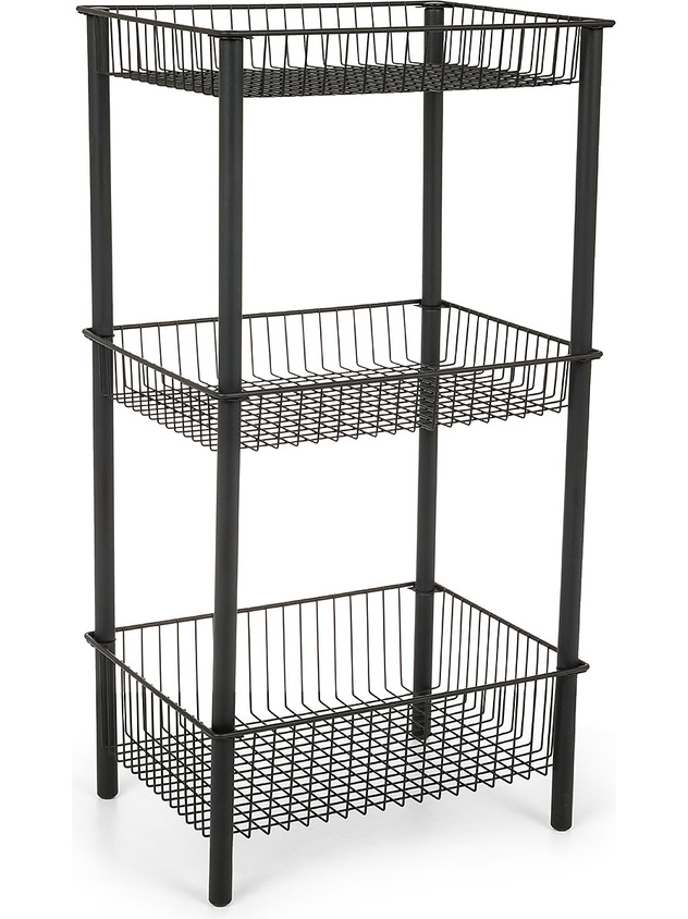 Storage shelf with 3 baskets