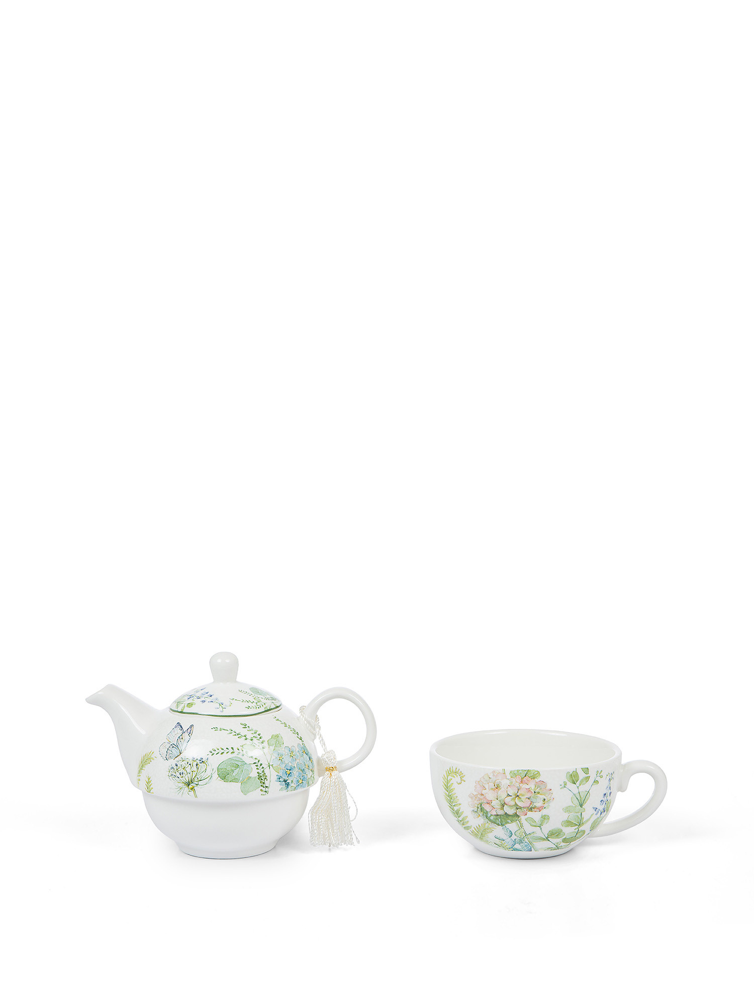 Teaforone new bone china botanical motif, Multicolor, large image number 1