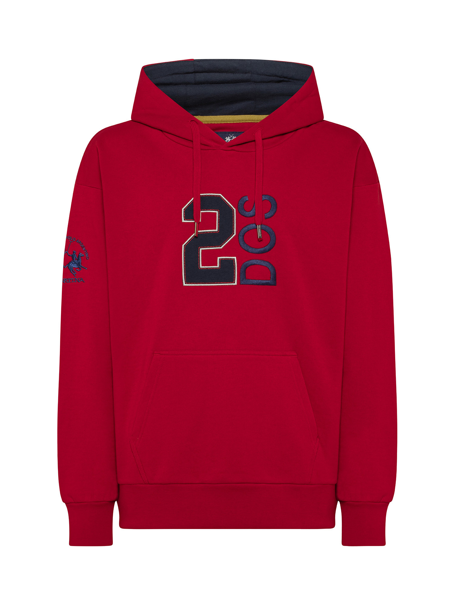 Oversized long-sleeved pure cotton sweatshirt, Red, large image number 0