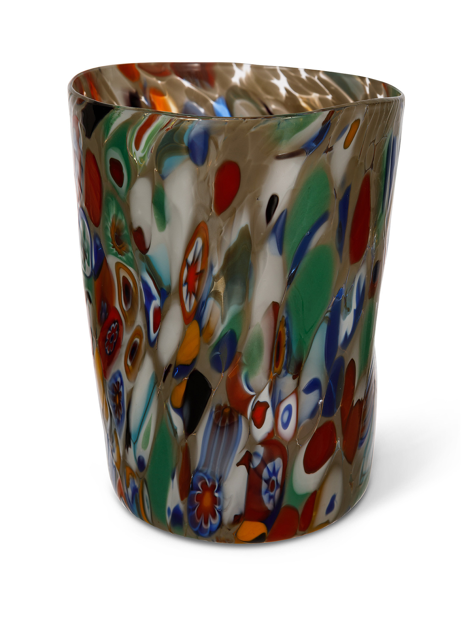 Handmade Murano glass tumbler, Multicolor, large image number 1