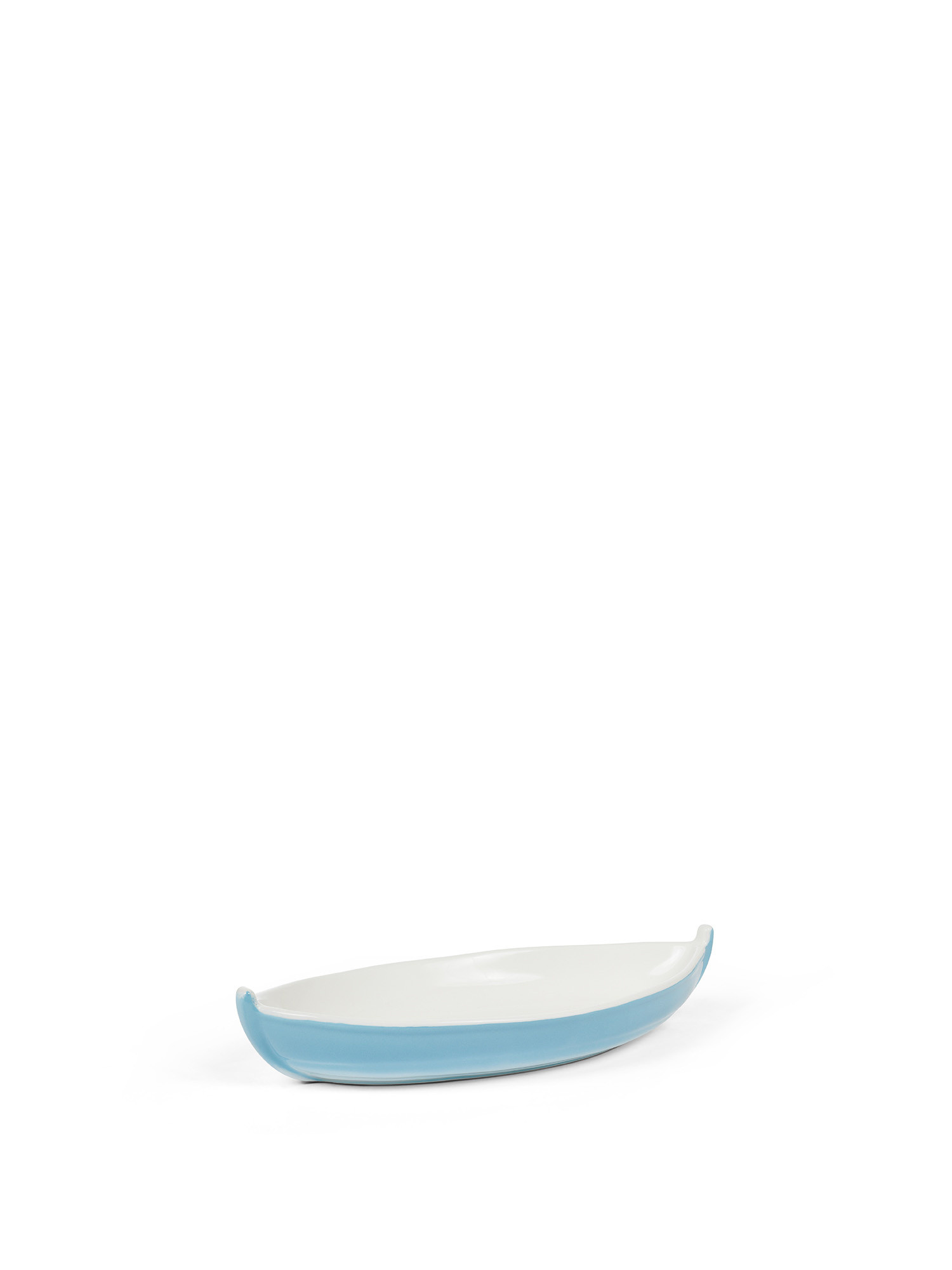 Barchetta in ceramica, Bianco/Azzurro, large image number 0
