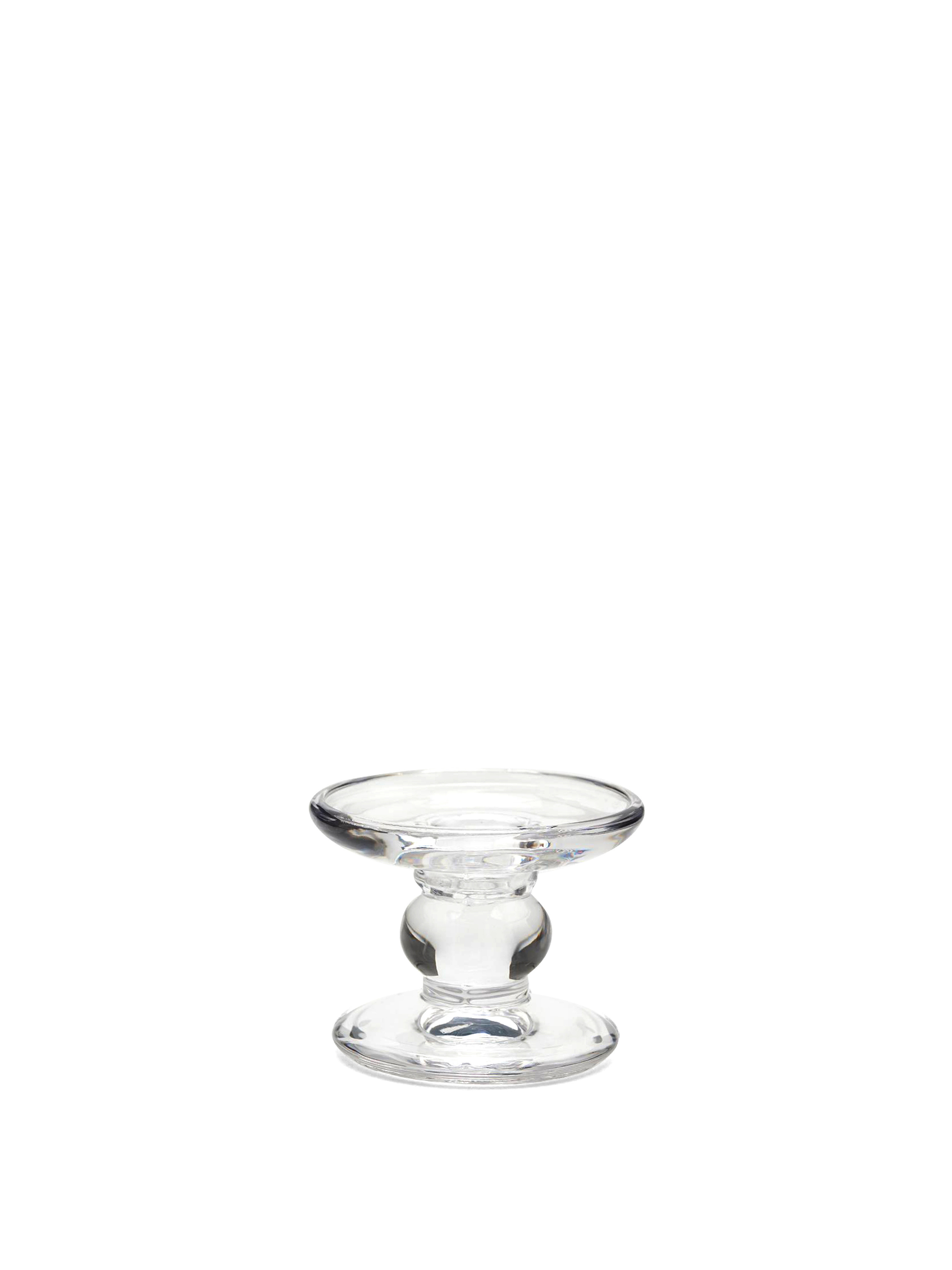 Transparent glass candle holder, Transparent, large image number 0