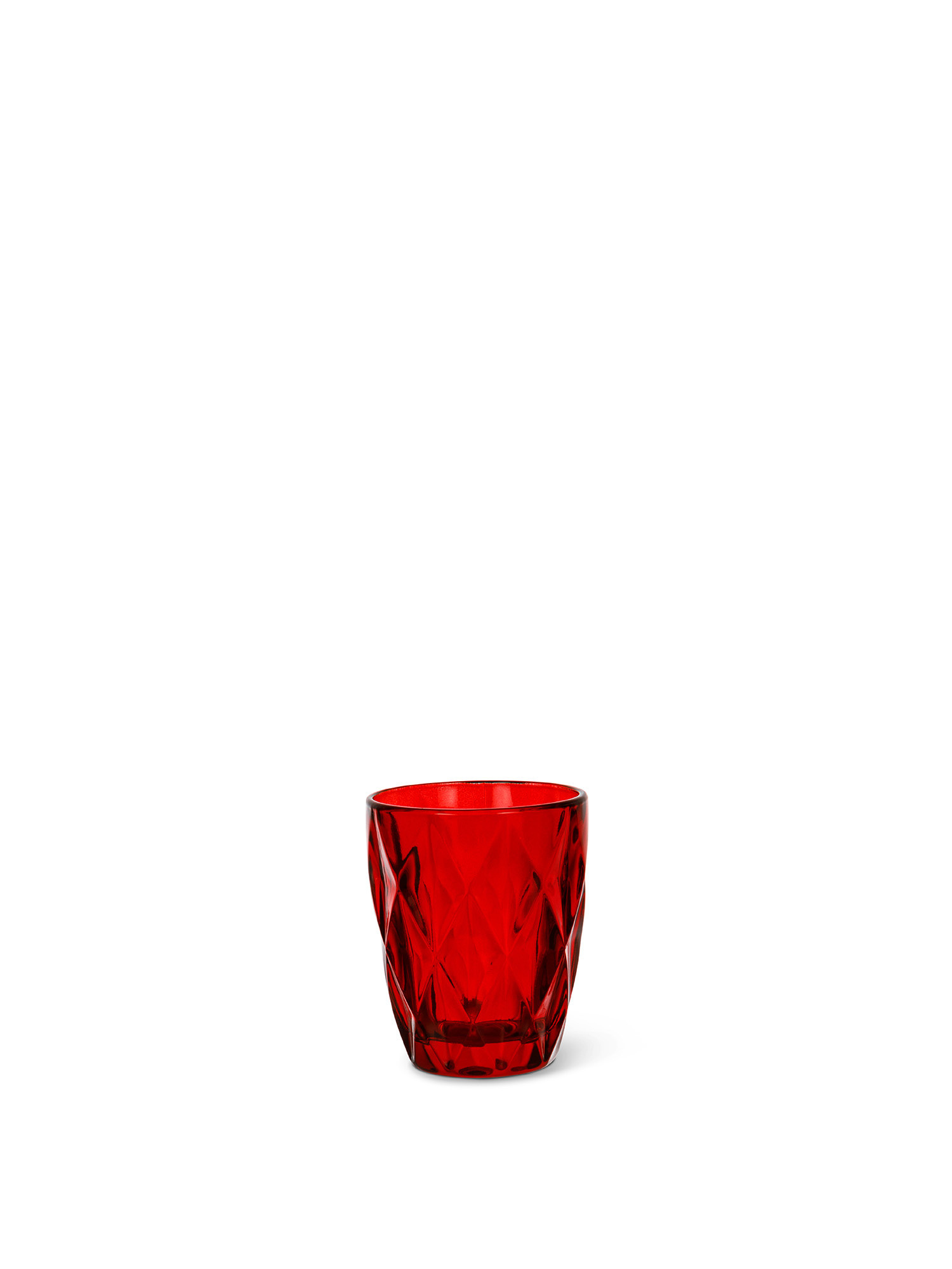 Bicchiere in vetro spruzzato, Rosso, large image number 0