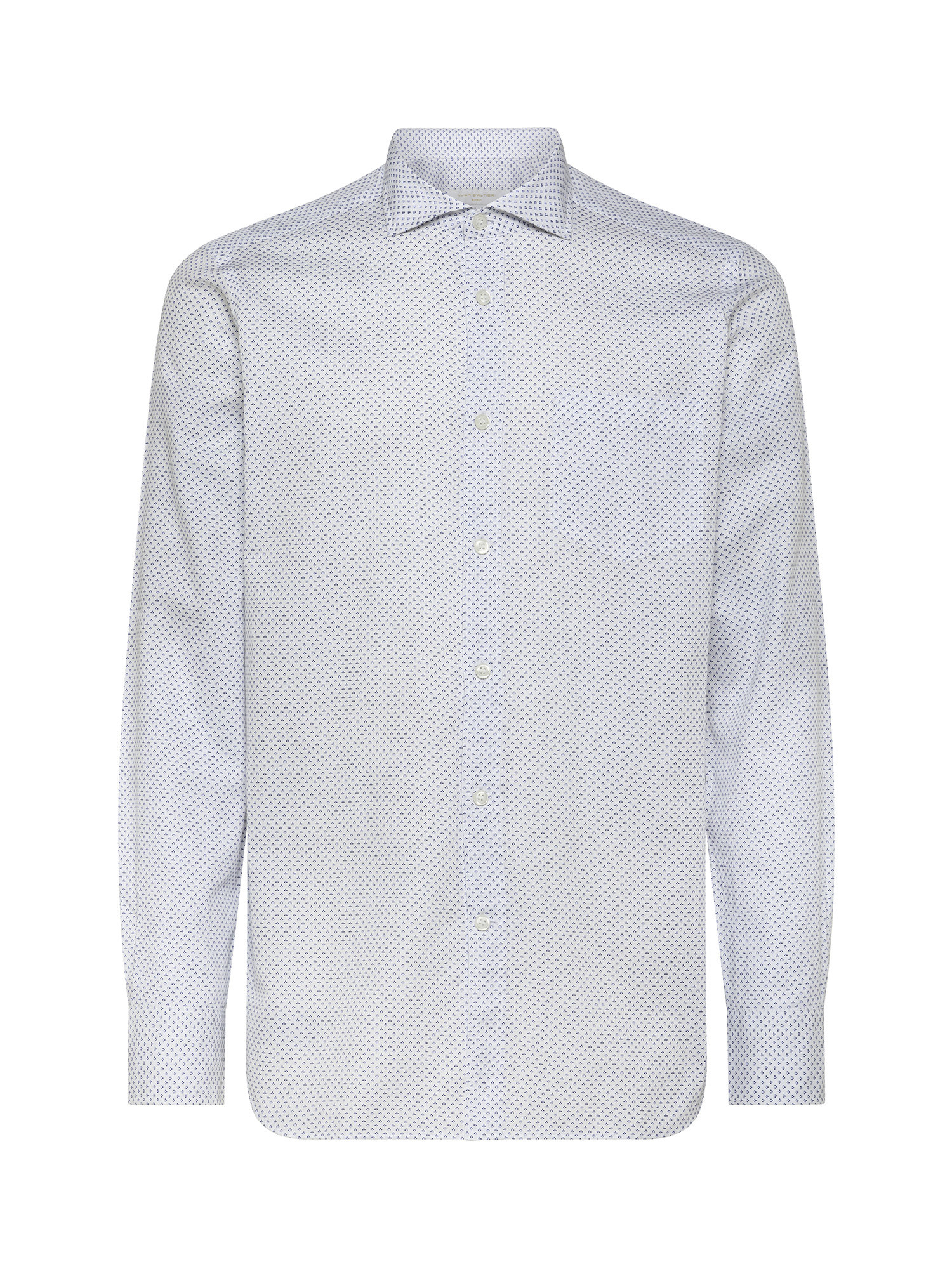 Basic slim fit shirt in pure cotton, White 1, large image number 1