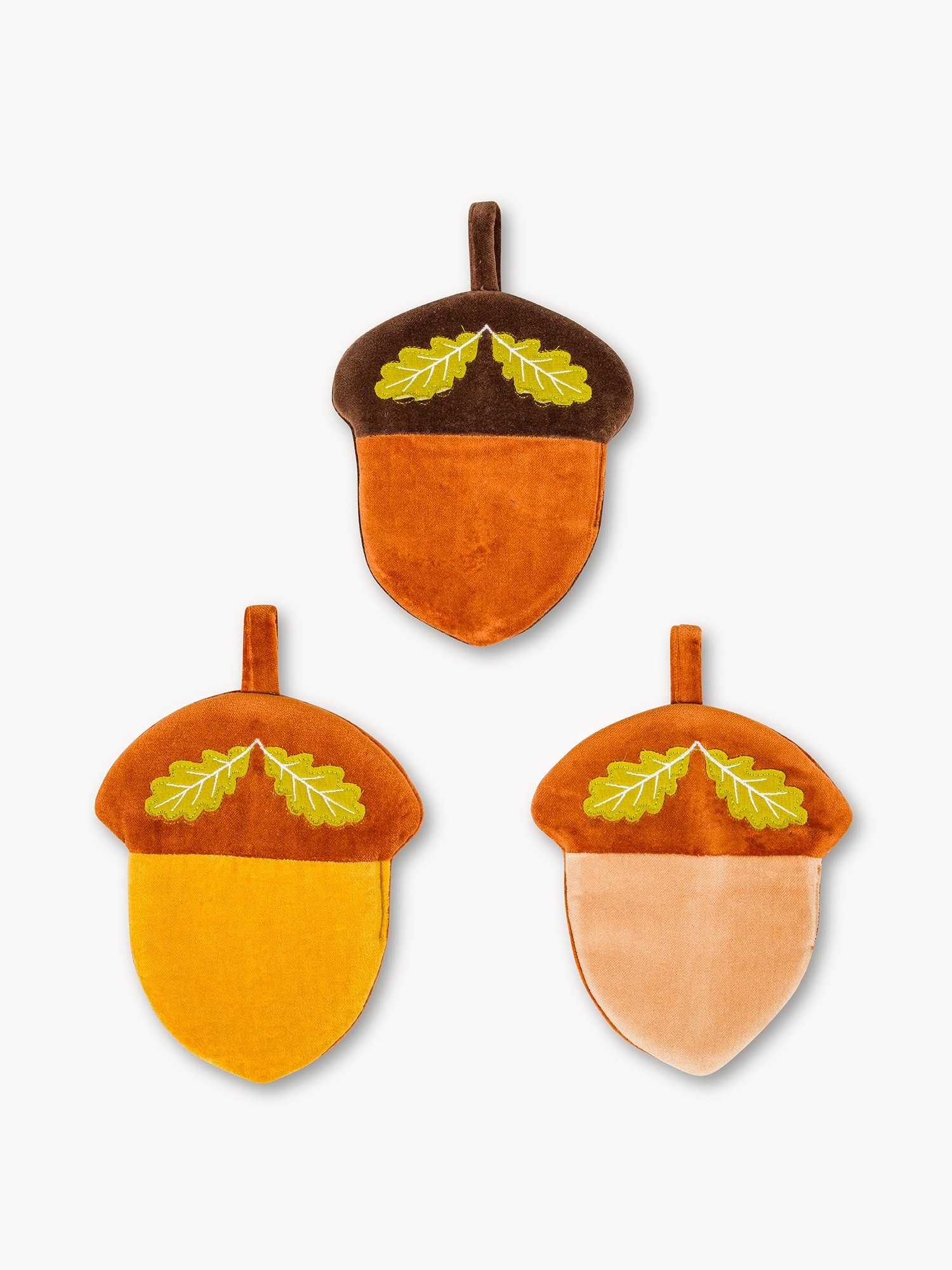Cotton velvet acorn pot holder, Multicolor, large image number 0