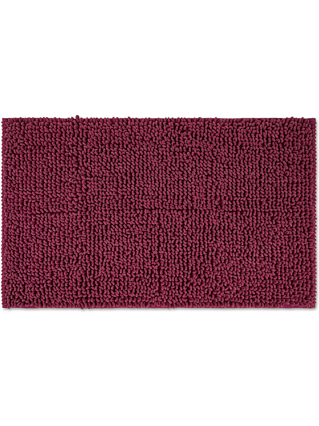 Shaggy microfiber bath mat