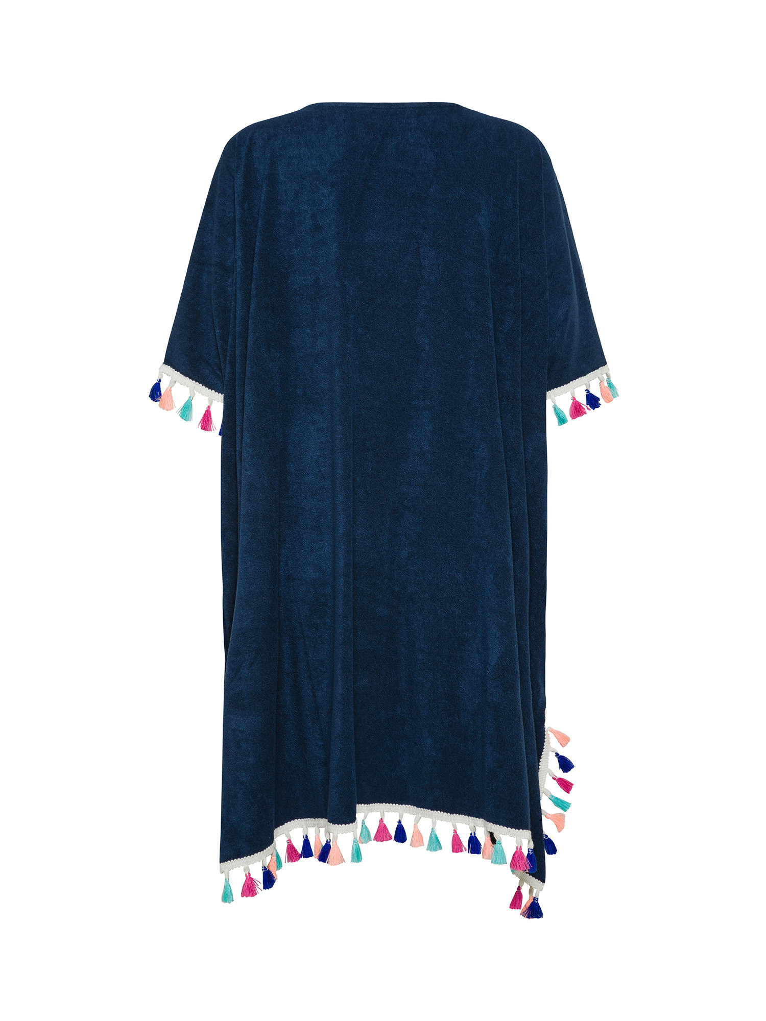 Micro terry poncho, Navy Blue, large image number 1