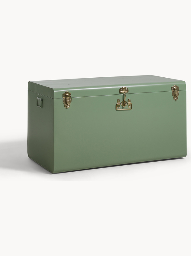 Decorative painted iron trunk