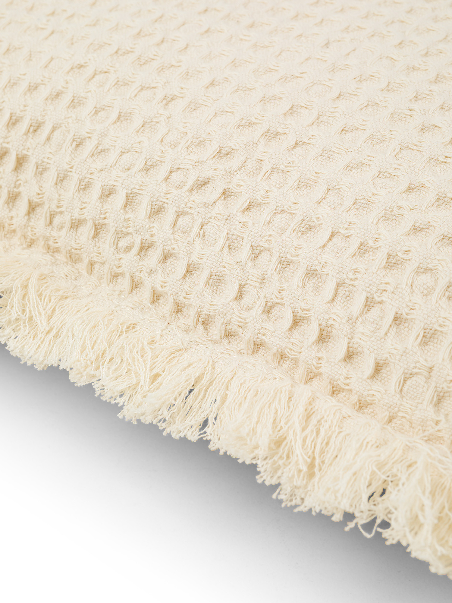 Honeycomb cotton cushion 45x45cm, Beige, large image number 2