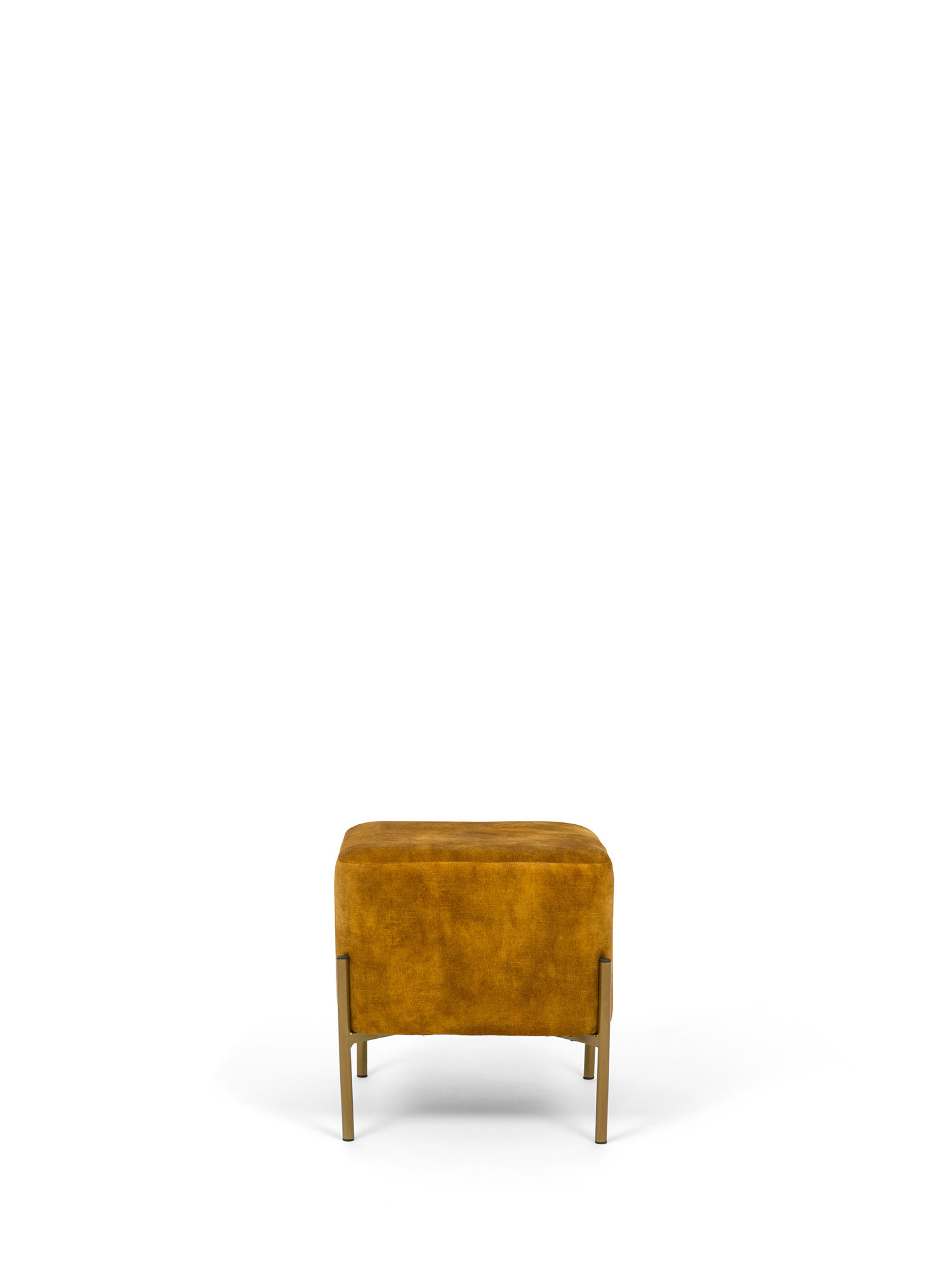 Sgabello in velluto Squared, Giallo, large image number 0