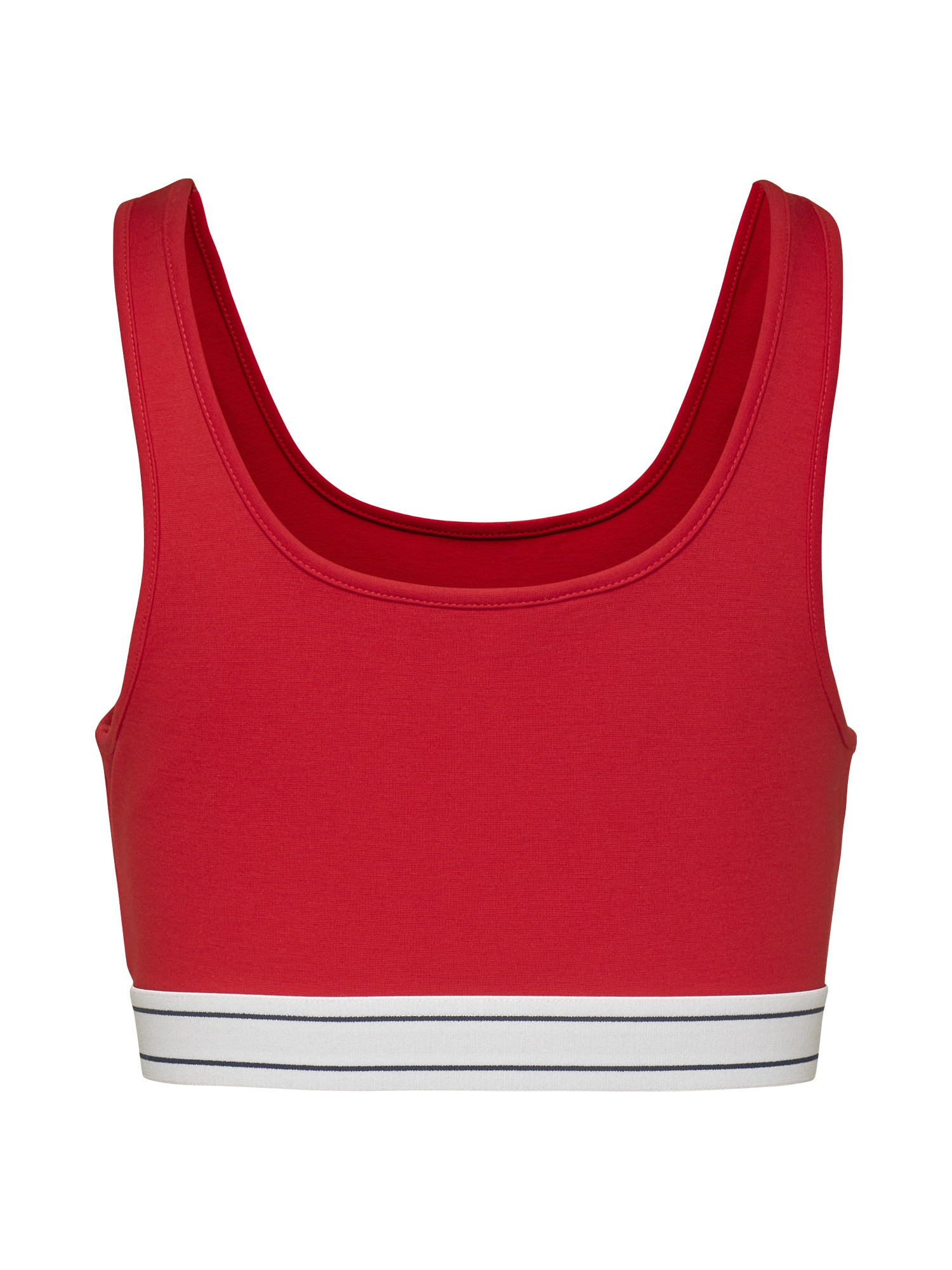 Tommy Jeans - Top sportivo con logo, Rosso, large image number 1
