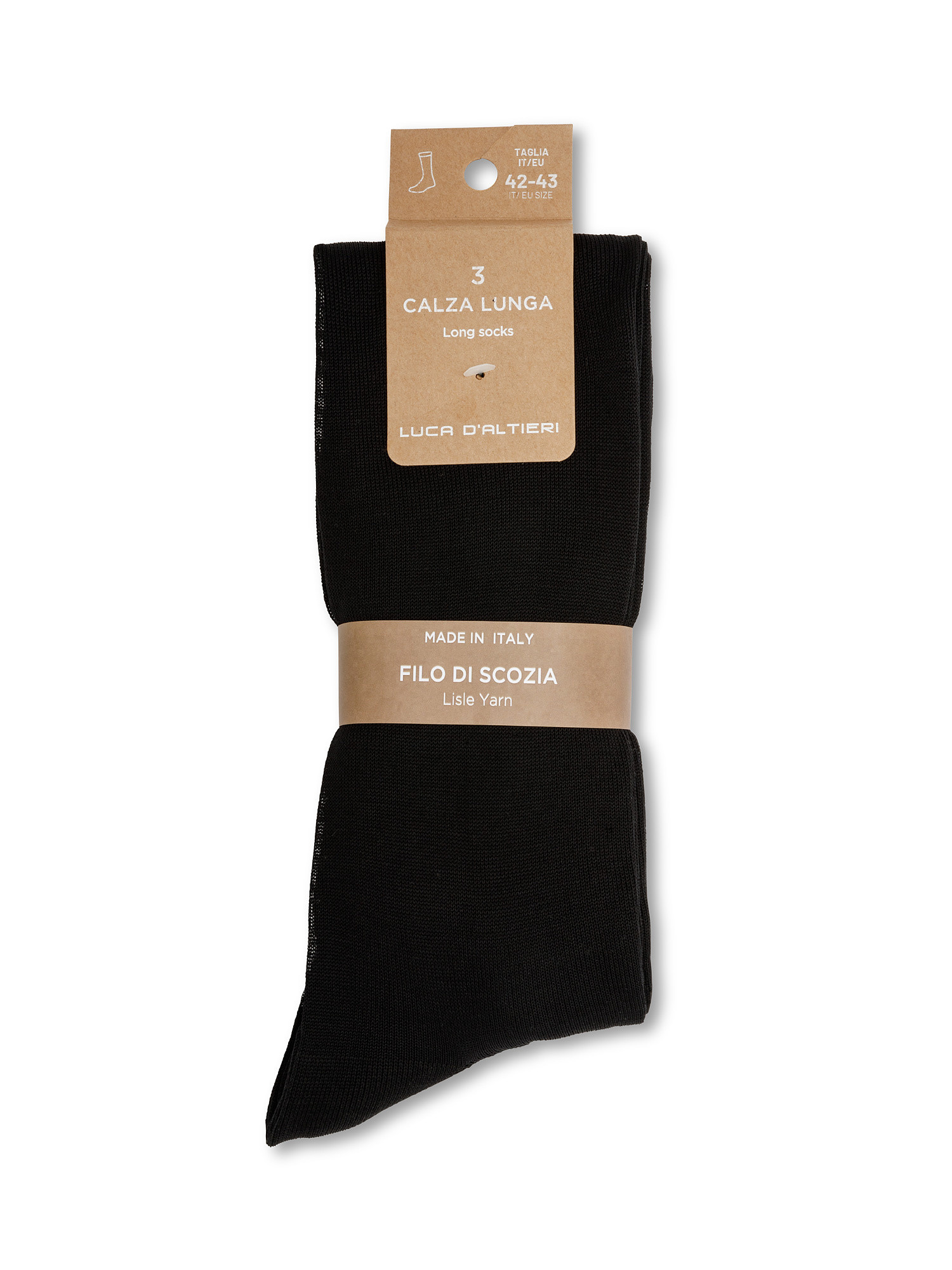 Set of 3 plain lisle socks, Black, large image number 0
