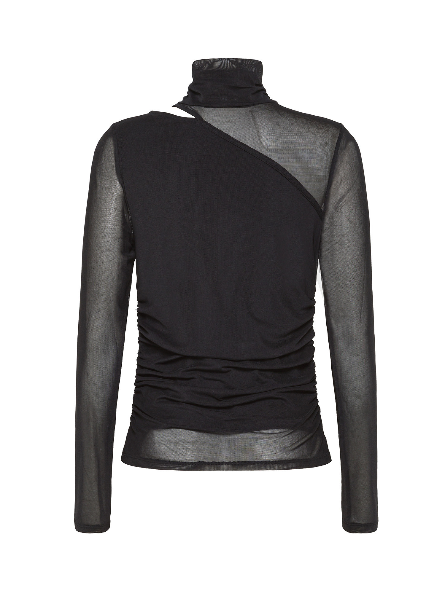 DKNY - Maglia in mesh con dettaglio cut out, Nero, large image number 1