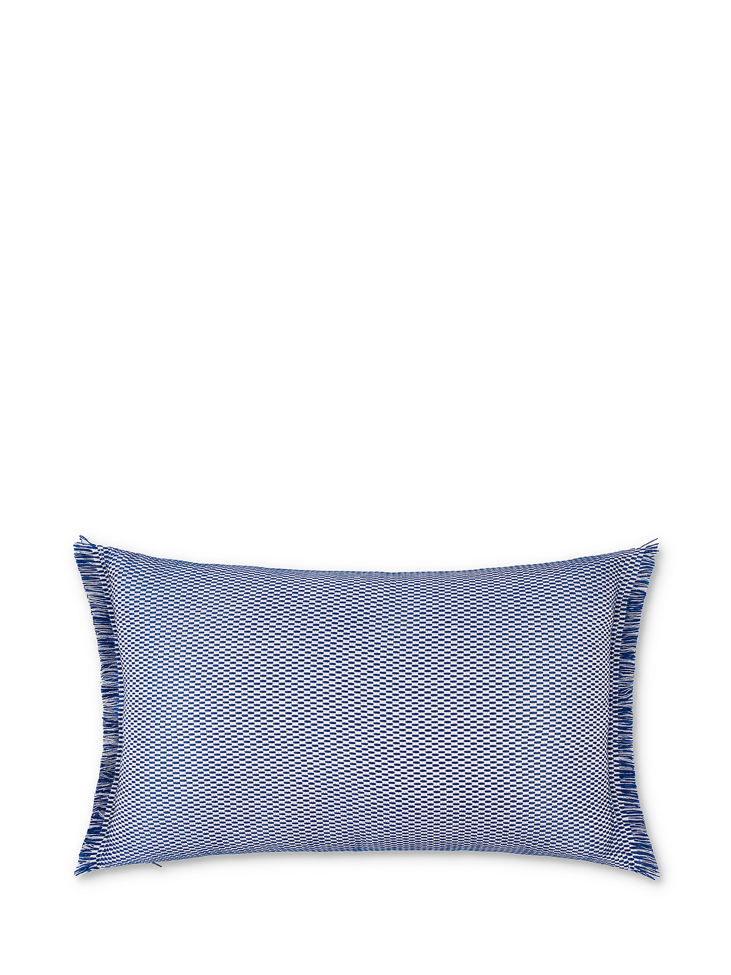 Fabric cushion with woven pattern 35x55cm, Blue, large image number 0