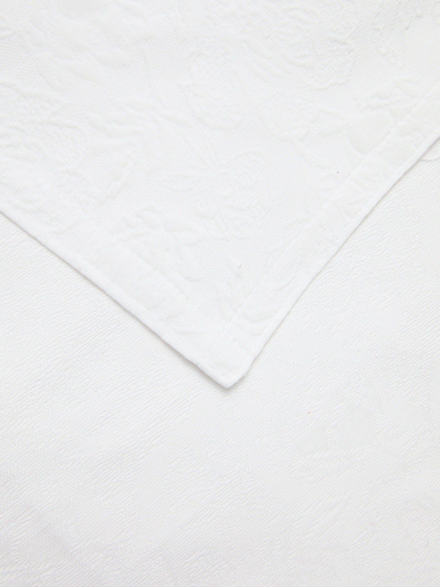 Solid Floral Cotton Blend Bedspread - Discounted Price, White, large image number 1