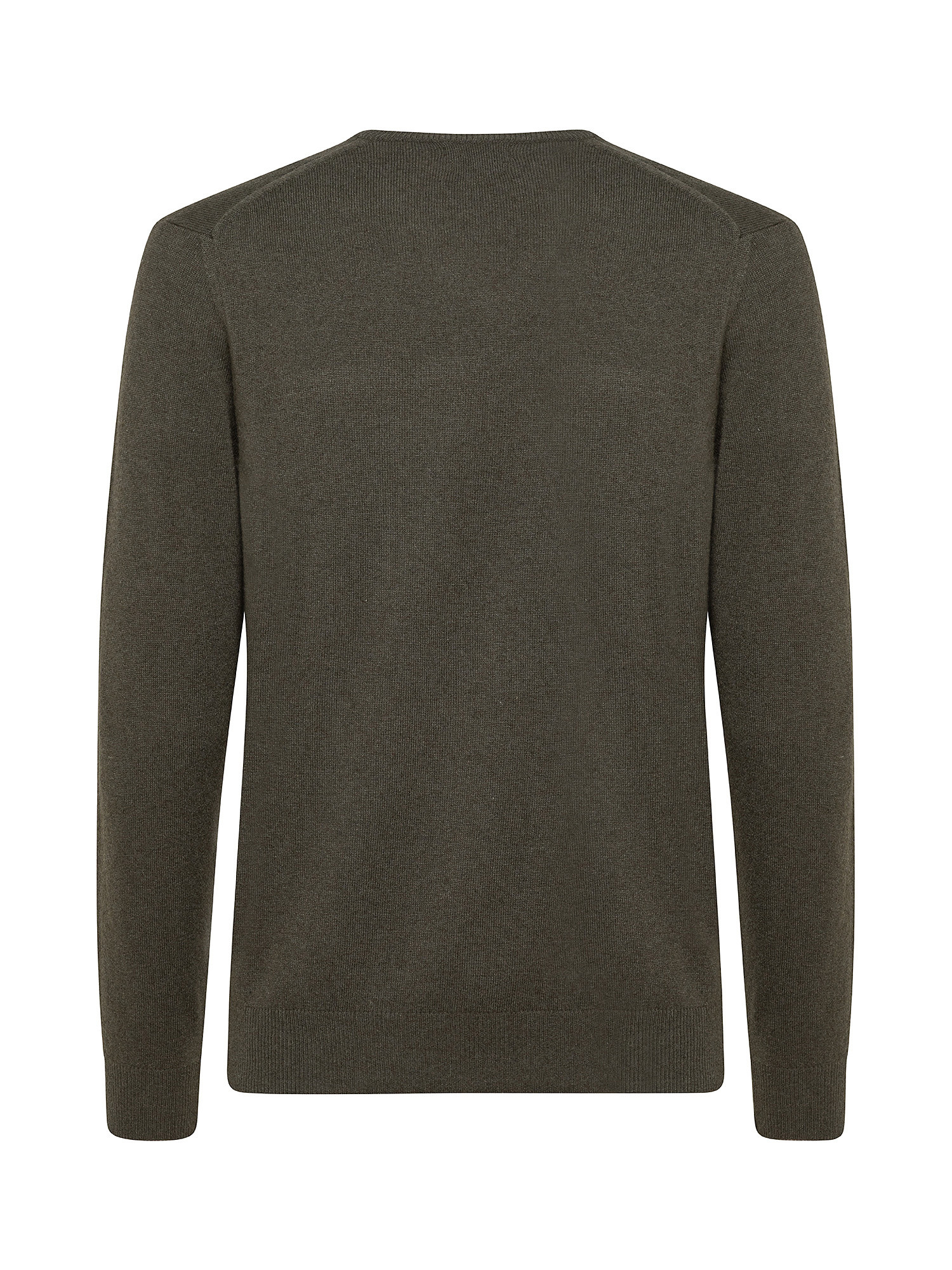 Cashmere Blend V-neck sweater with noble fibers, Green, large image number 1