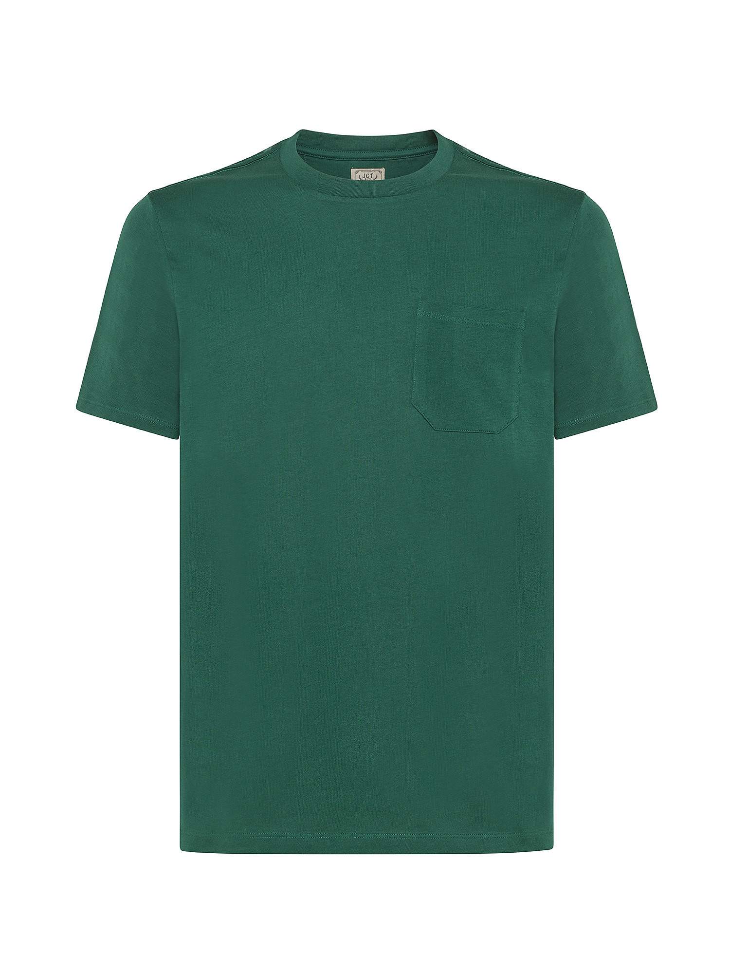 JCT - T-shirt in puro cotone supima, Verde scuro, large image number 0