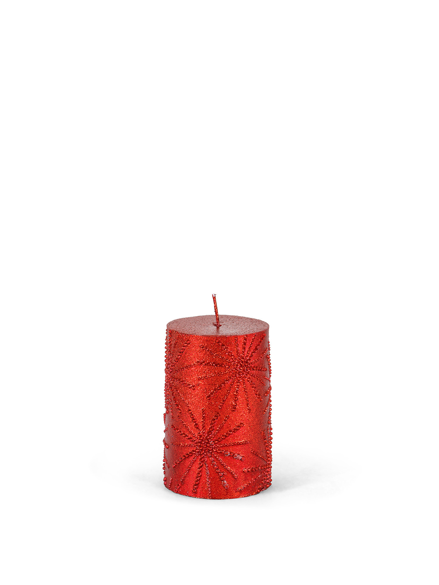 Engraved and decorated candle, Red, large image number 0