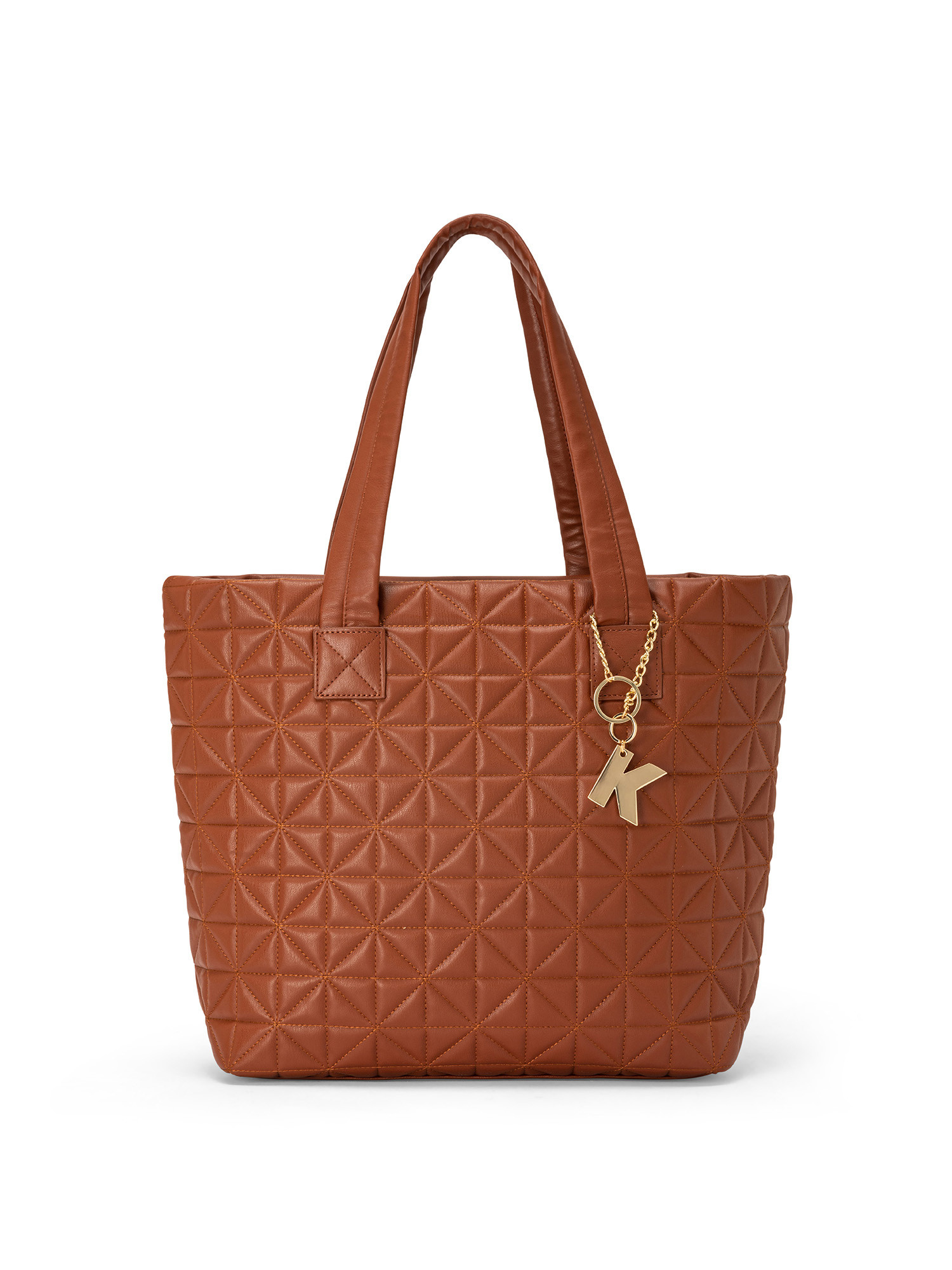 Koan - Shopping bag with motif, Brown, large image number 0