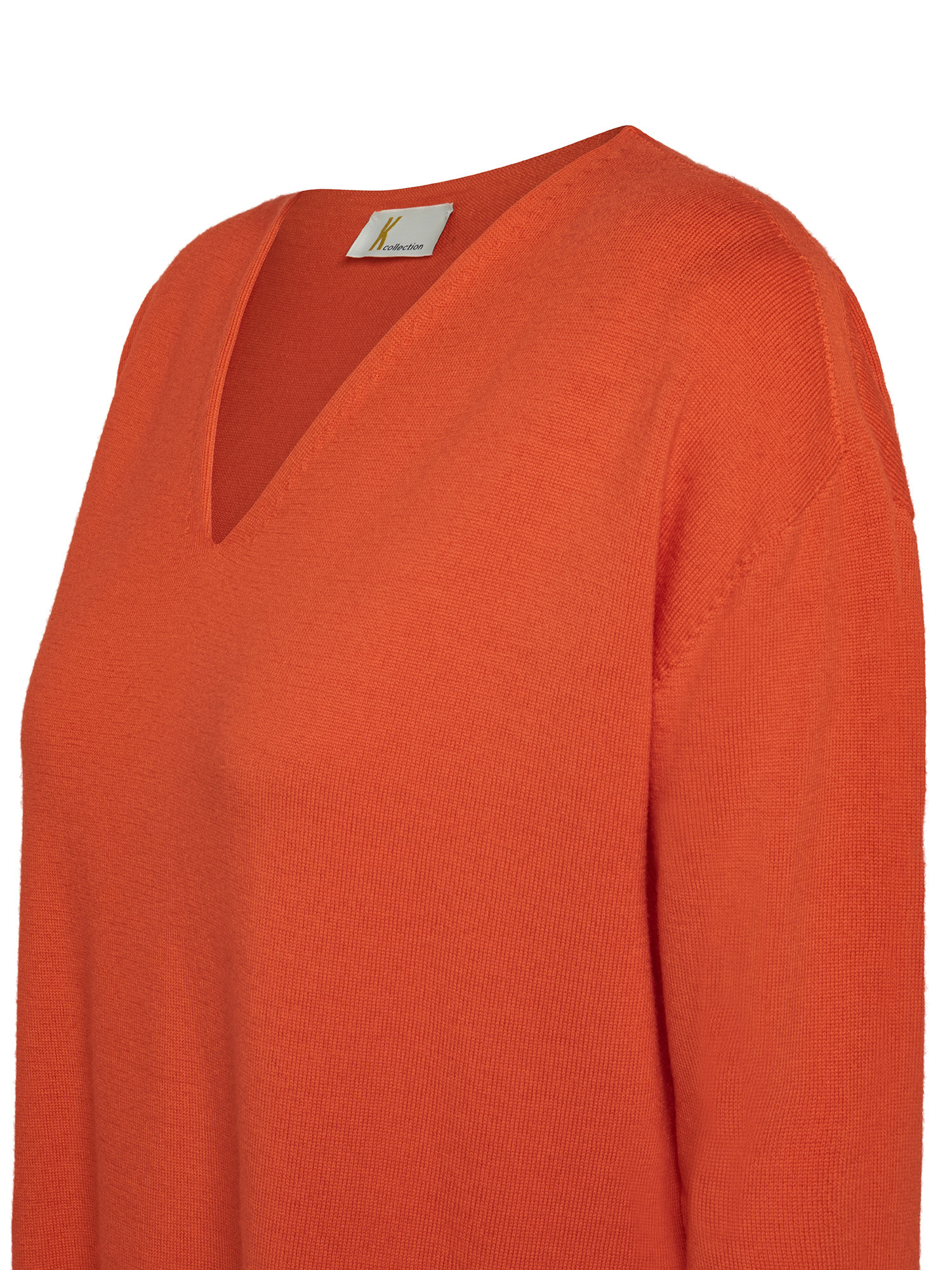 K Collection - V-neck sweater, Orange, large image number 2
