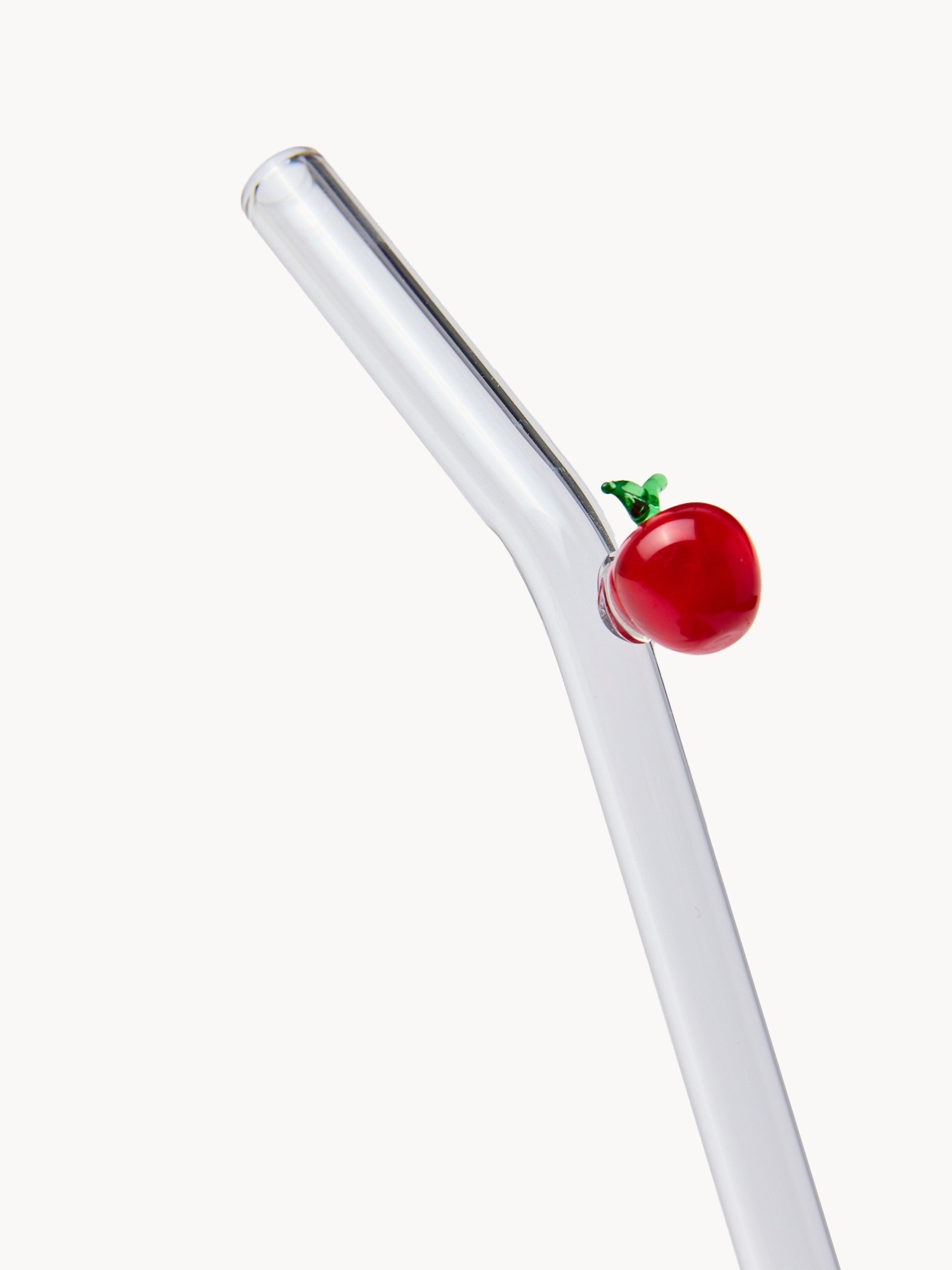 Borosilicate glass straws with fruit detail, Multicolor, large image number 1