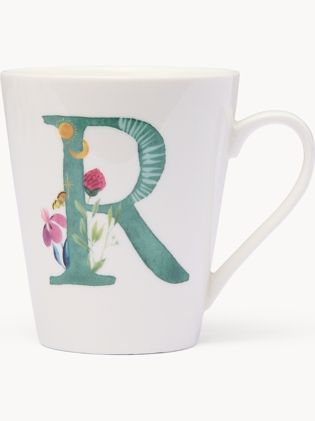 Mug in new bone china lettera R