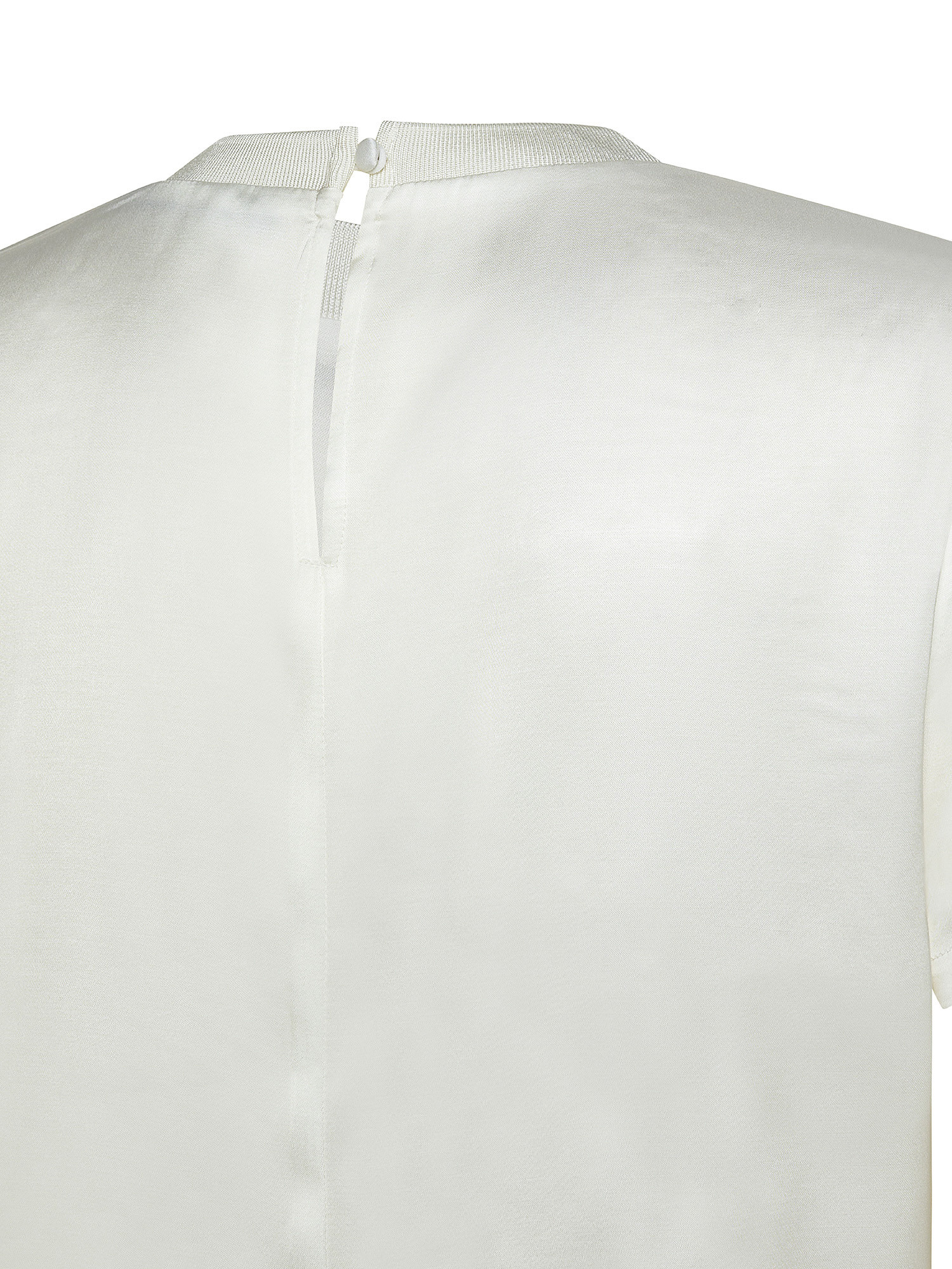 Blusa in raso, Bianco sporco, large image number 2