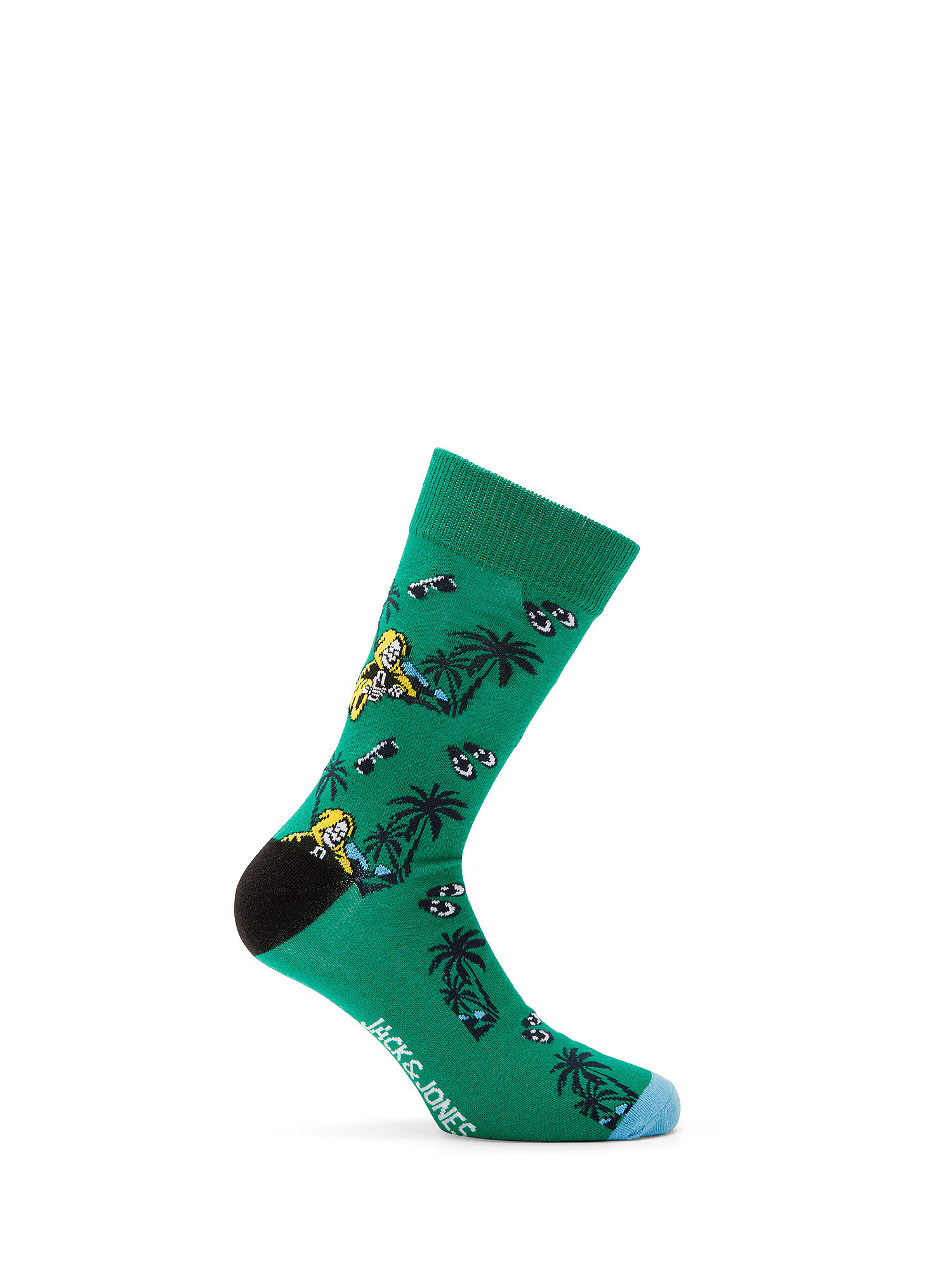 Casual socks with high cuff, Green, large image number 1