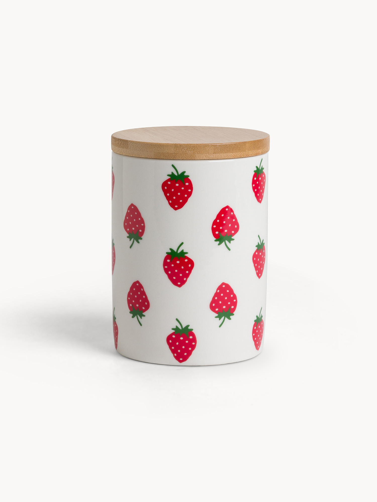 New bone china jar strawberry motif, Multicolor, large image number 0