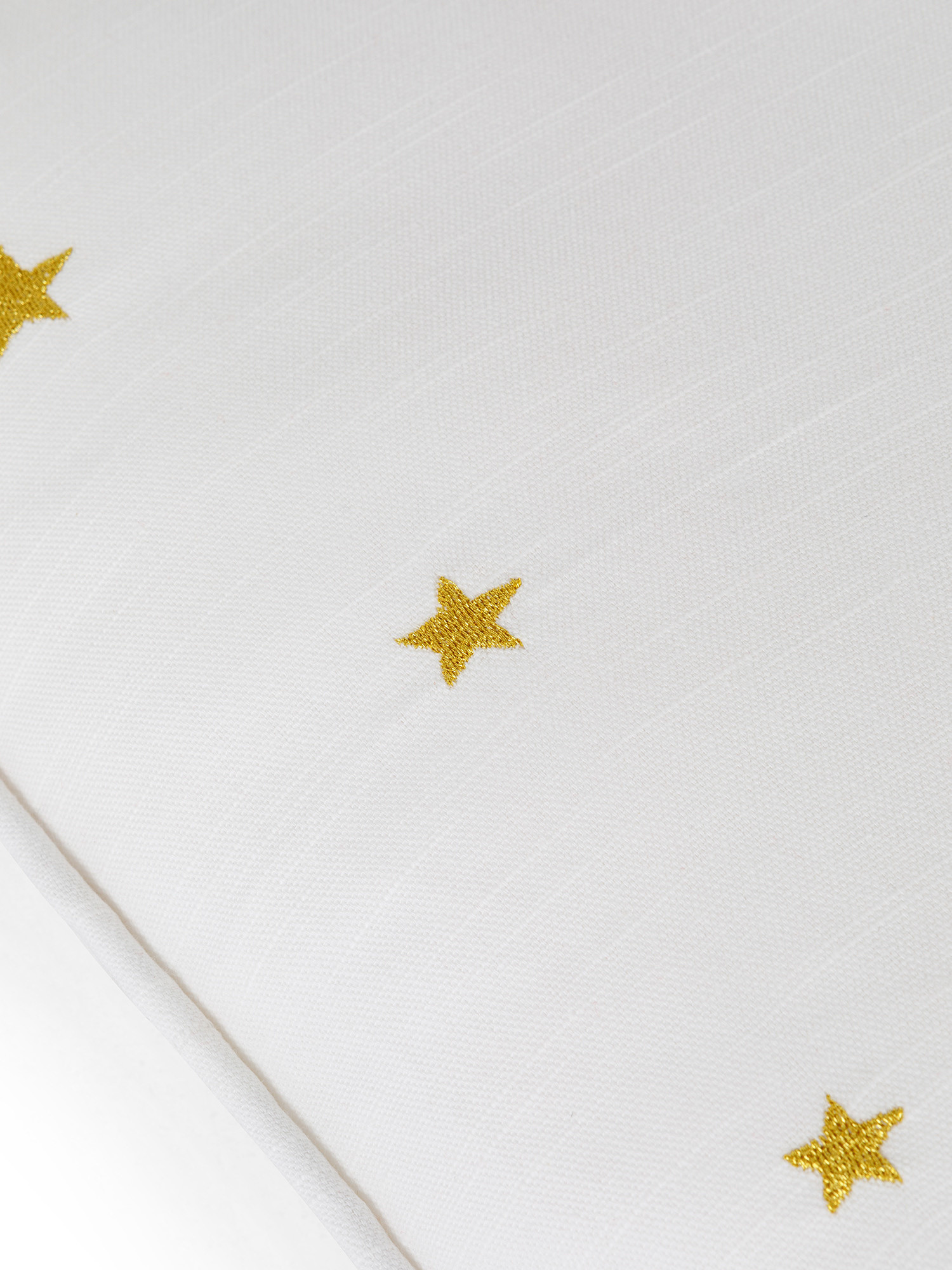 Velvet cushion with stars embroidered in lurex 45x45 cm, Gold, large image number 2