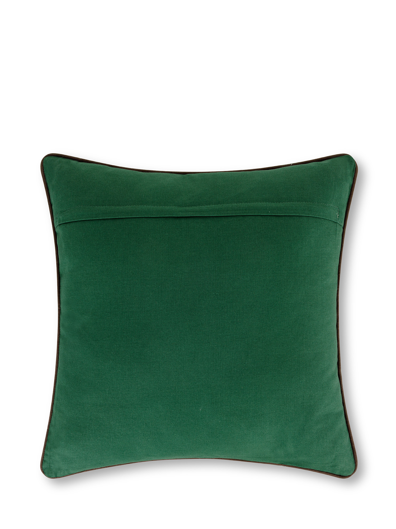 Cuscino ricamato pigne e foglie 45x45 cm, Multicolor, large image number 1