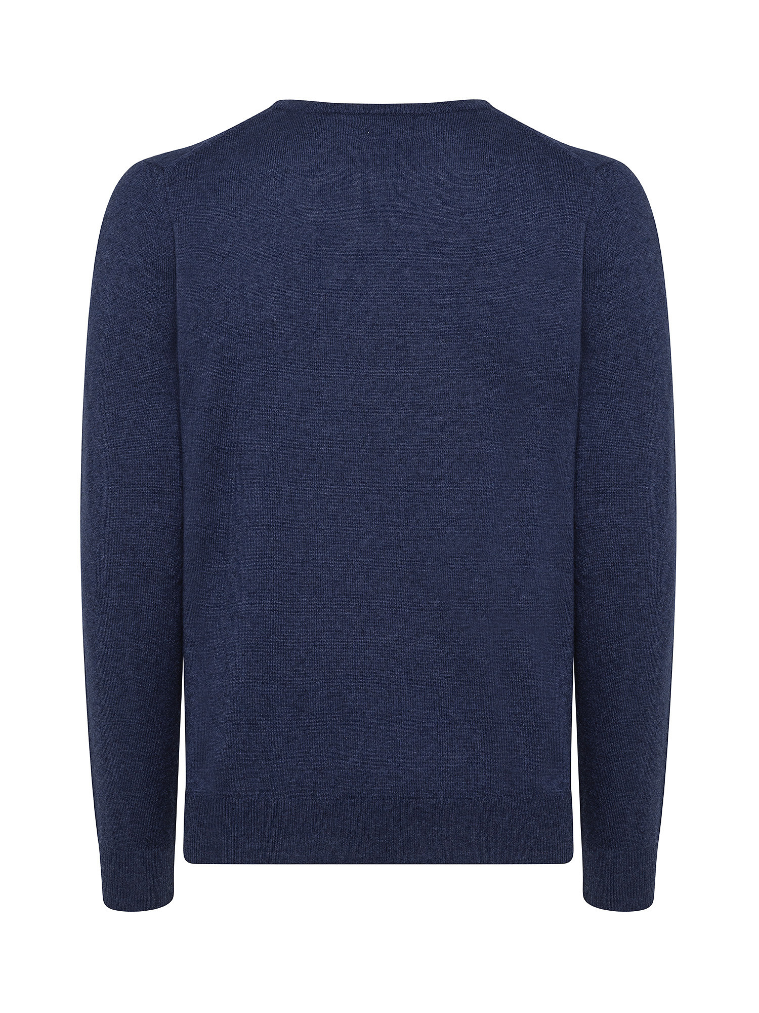 Cashmere Blend crewneck sweater with noble fibers, Denim, large image number 1