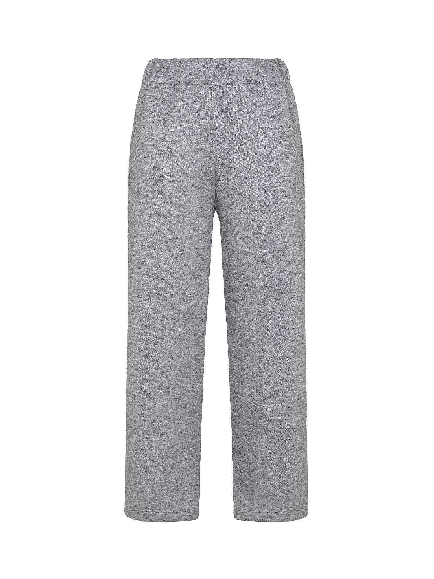 Jersey trousers with elasticated waist, Light Grey Melange, large image number 0